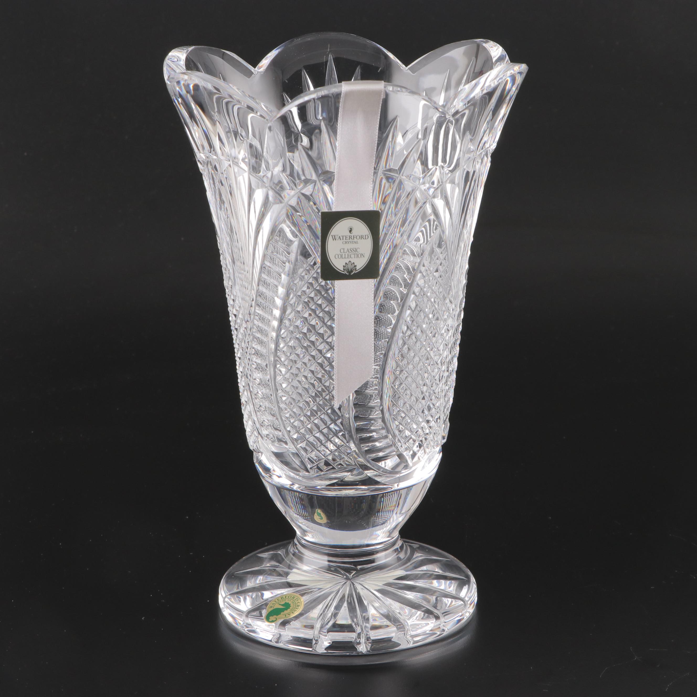 Waterford Classic Collection "Seahorse" Crystal Vases