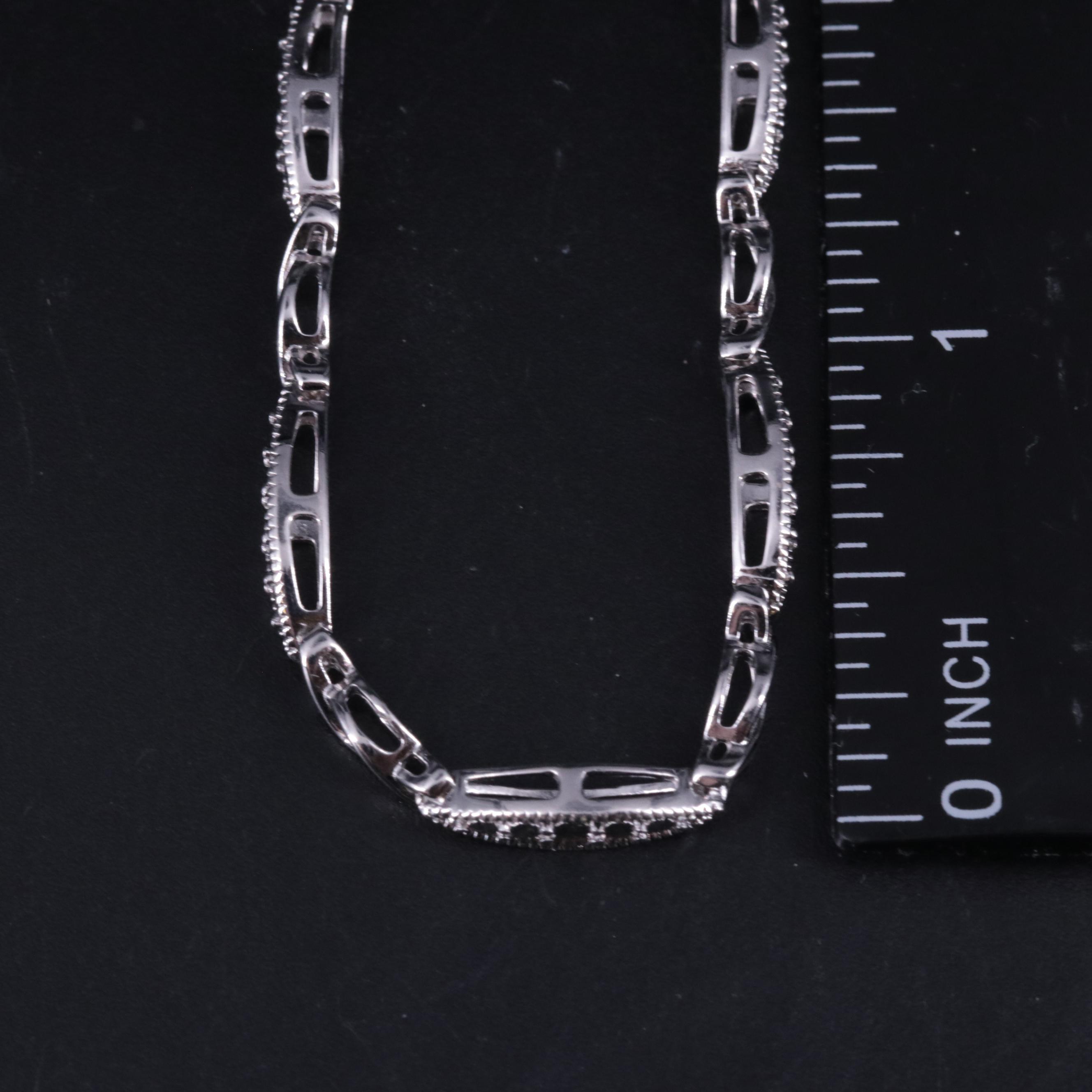 Sterling Diamond .003 CTW Bracelet