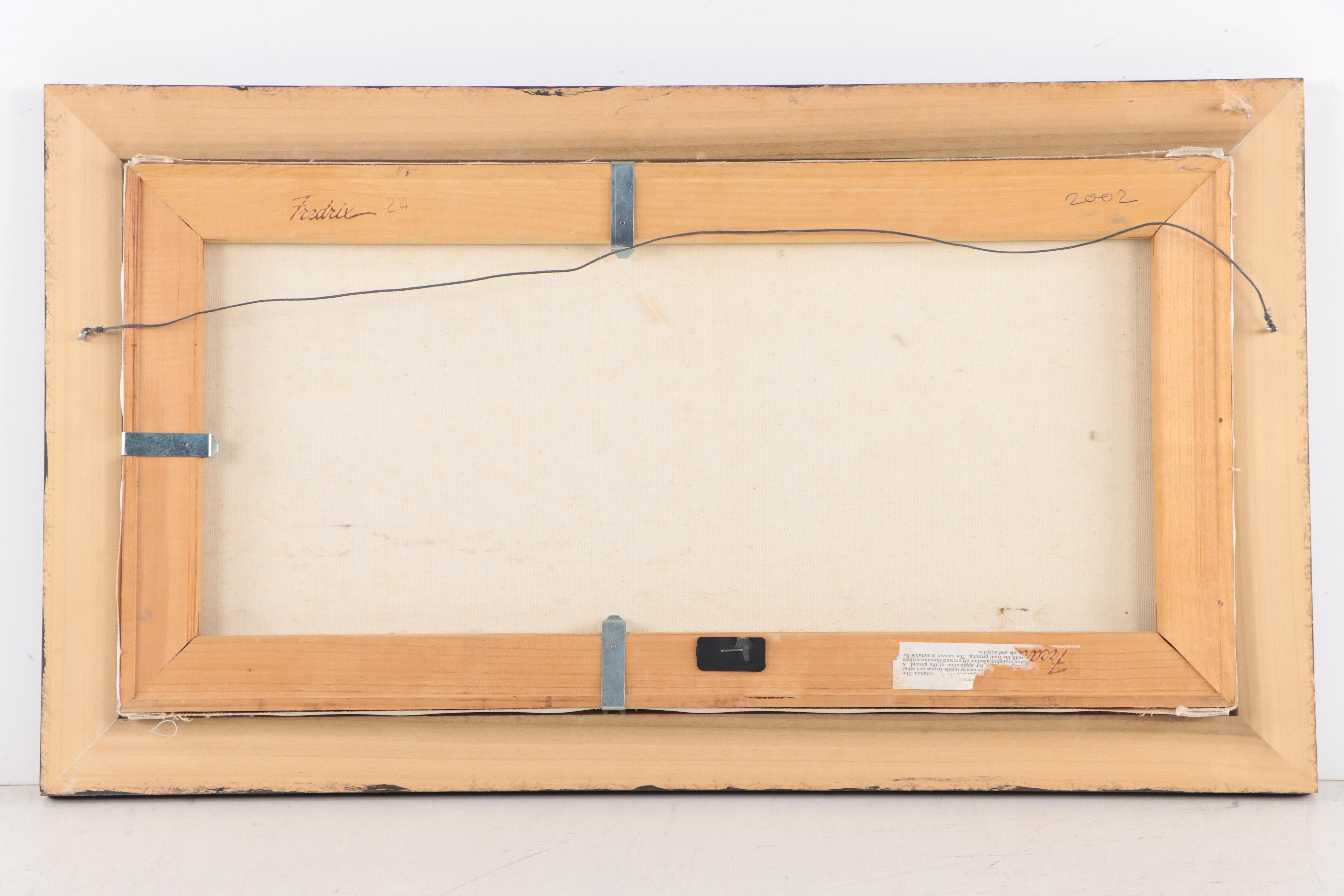 Judith Folk Art Country Landscape Oil Painting