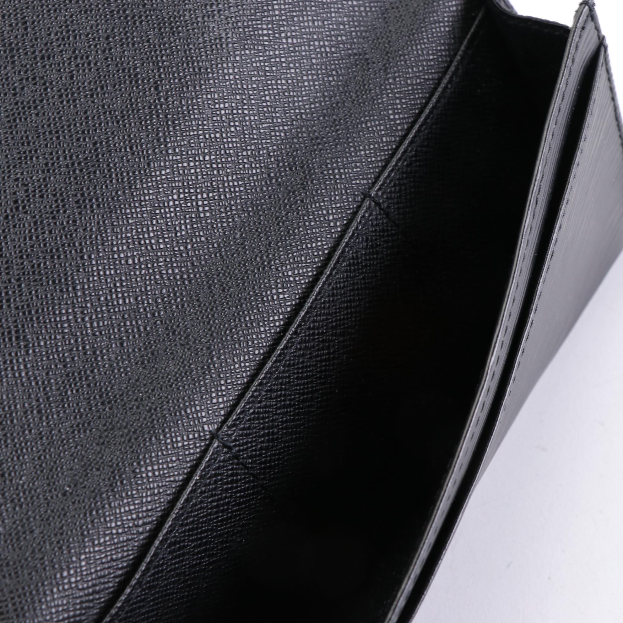 Louis Vuitton Flap Wallet in Black Epi Leather