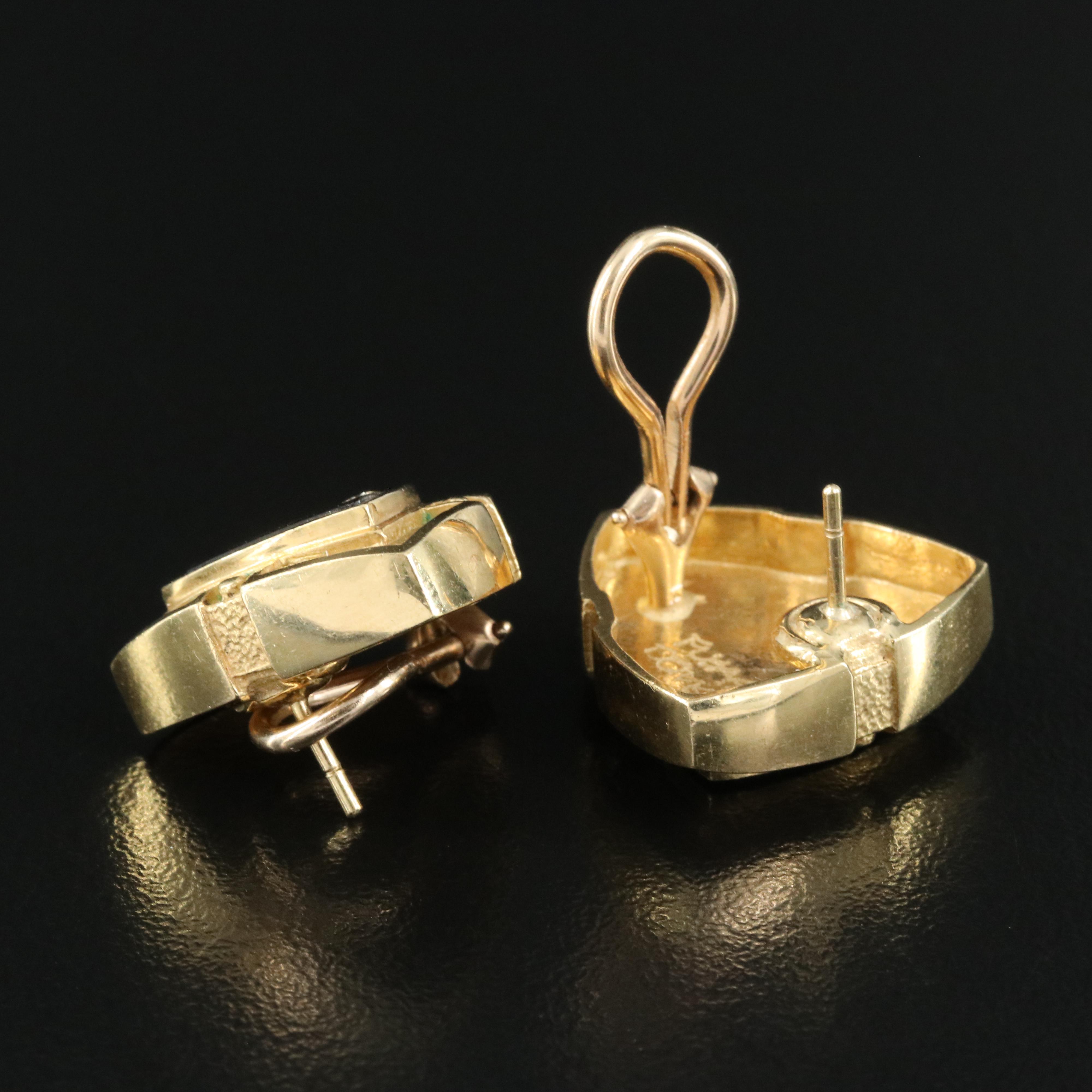 Susan Demski for Magick Fusager 18K 0.04 CTW Diamond and Enamel Earrings