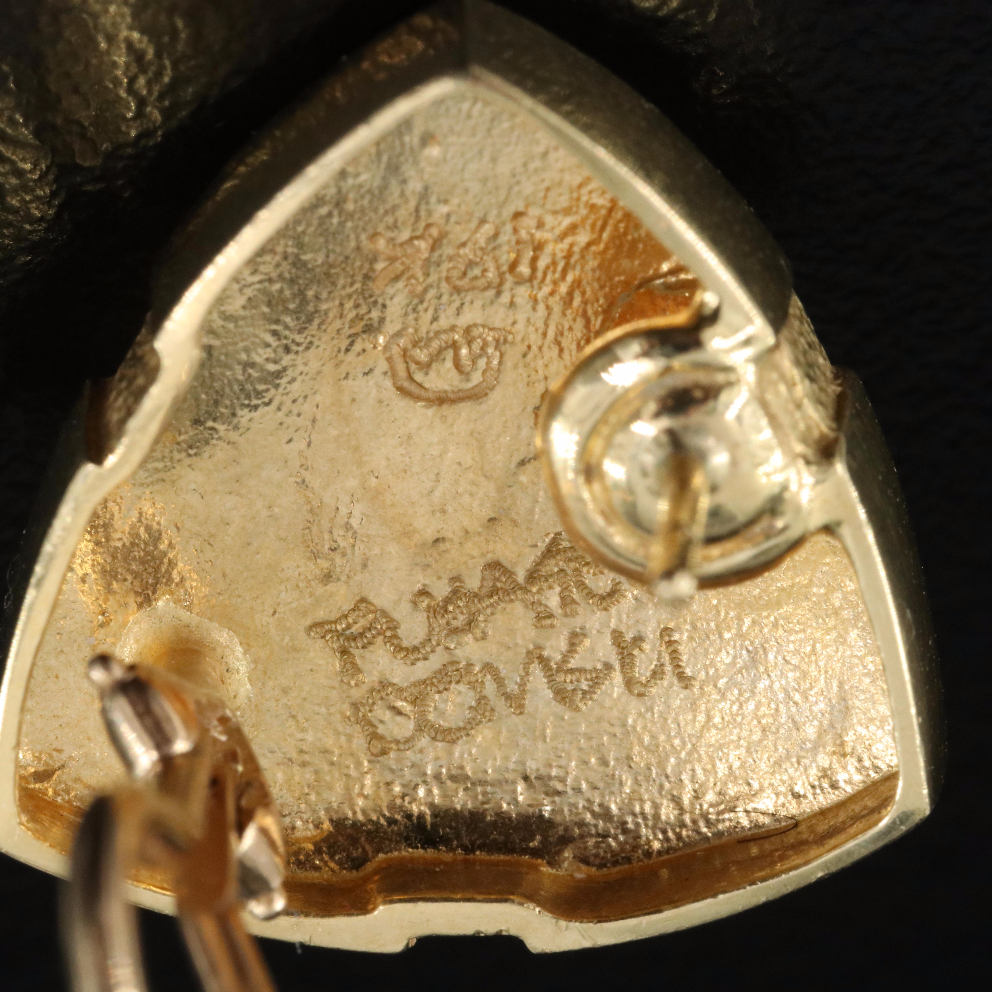 Susan Demski for Magick Fusager 18K 0.04 CTW Diamond and Enamel Earrings