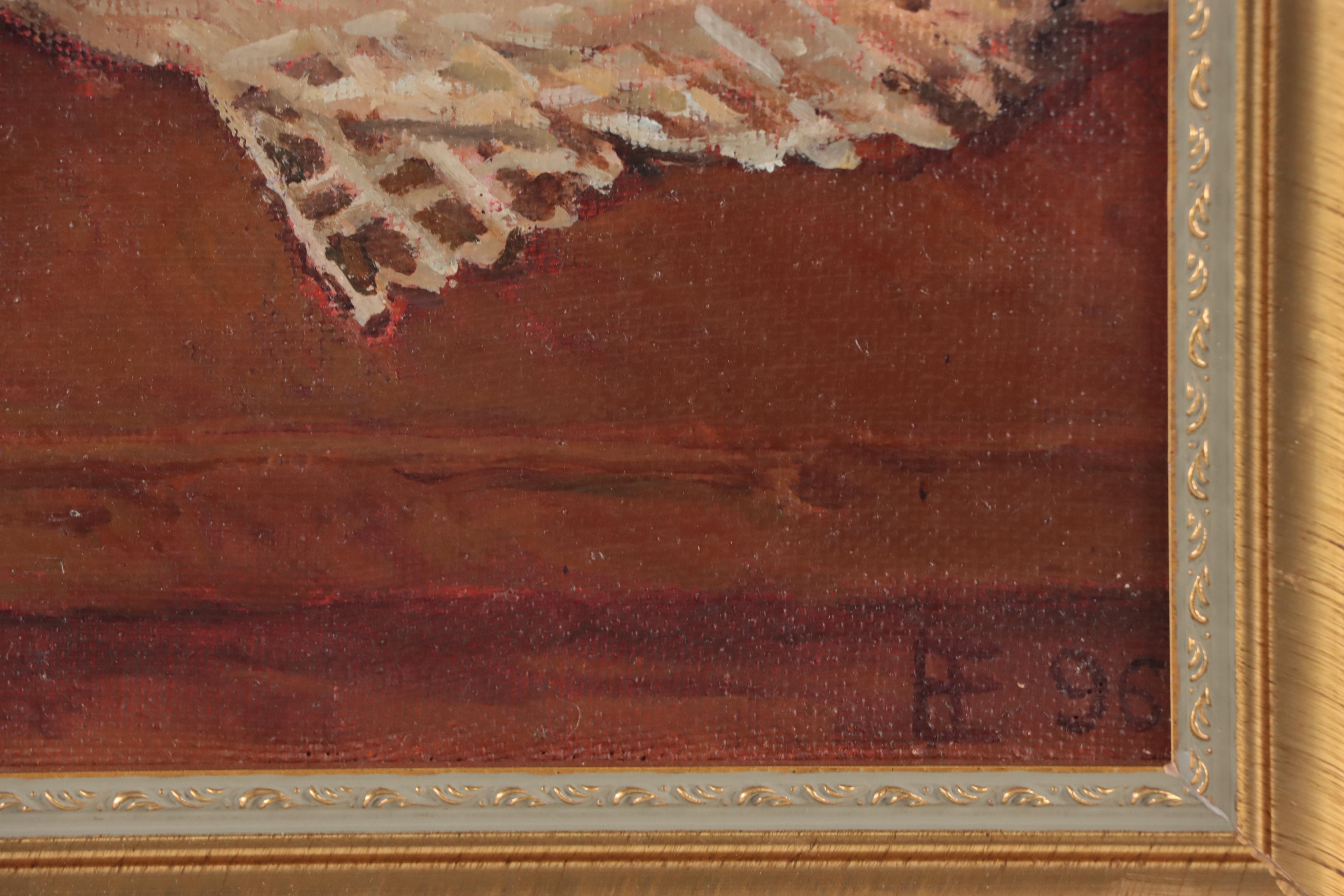 Oil Painting "Still Life With Strawberries," 1996