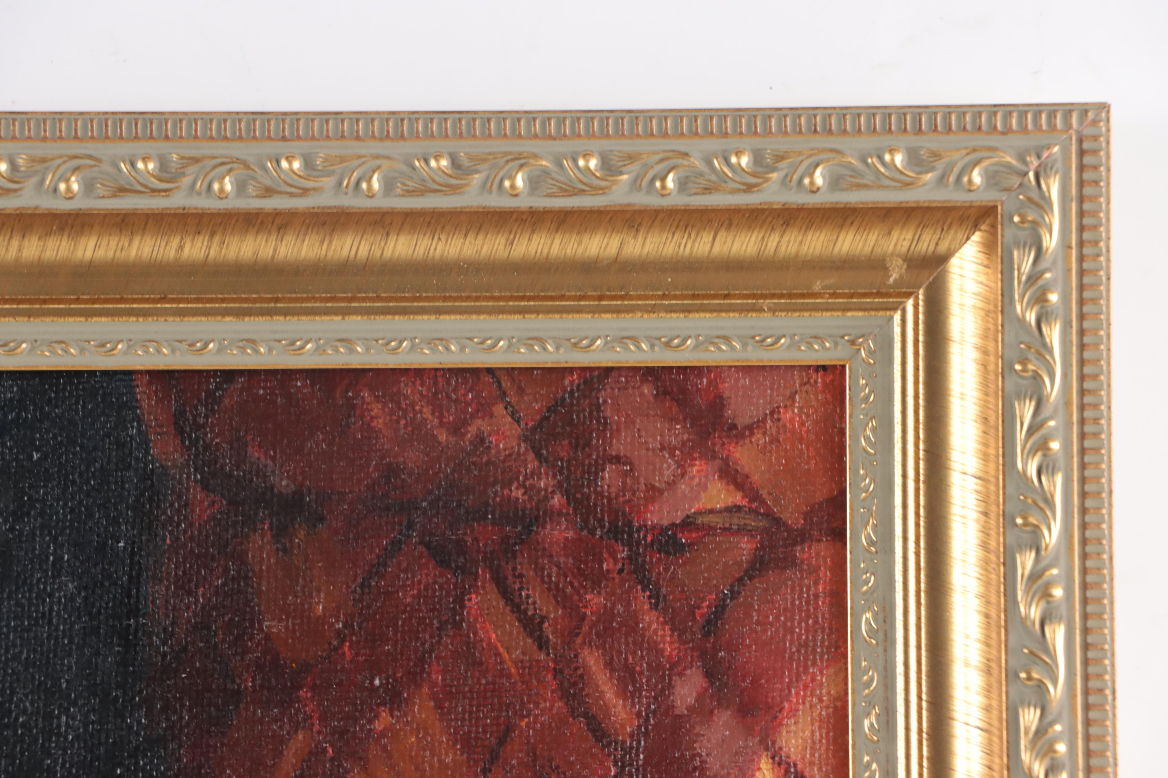 Oil Painting "Still Life With Strawberries," 1996