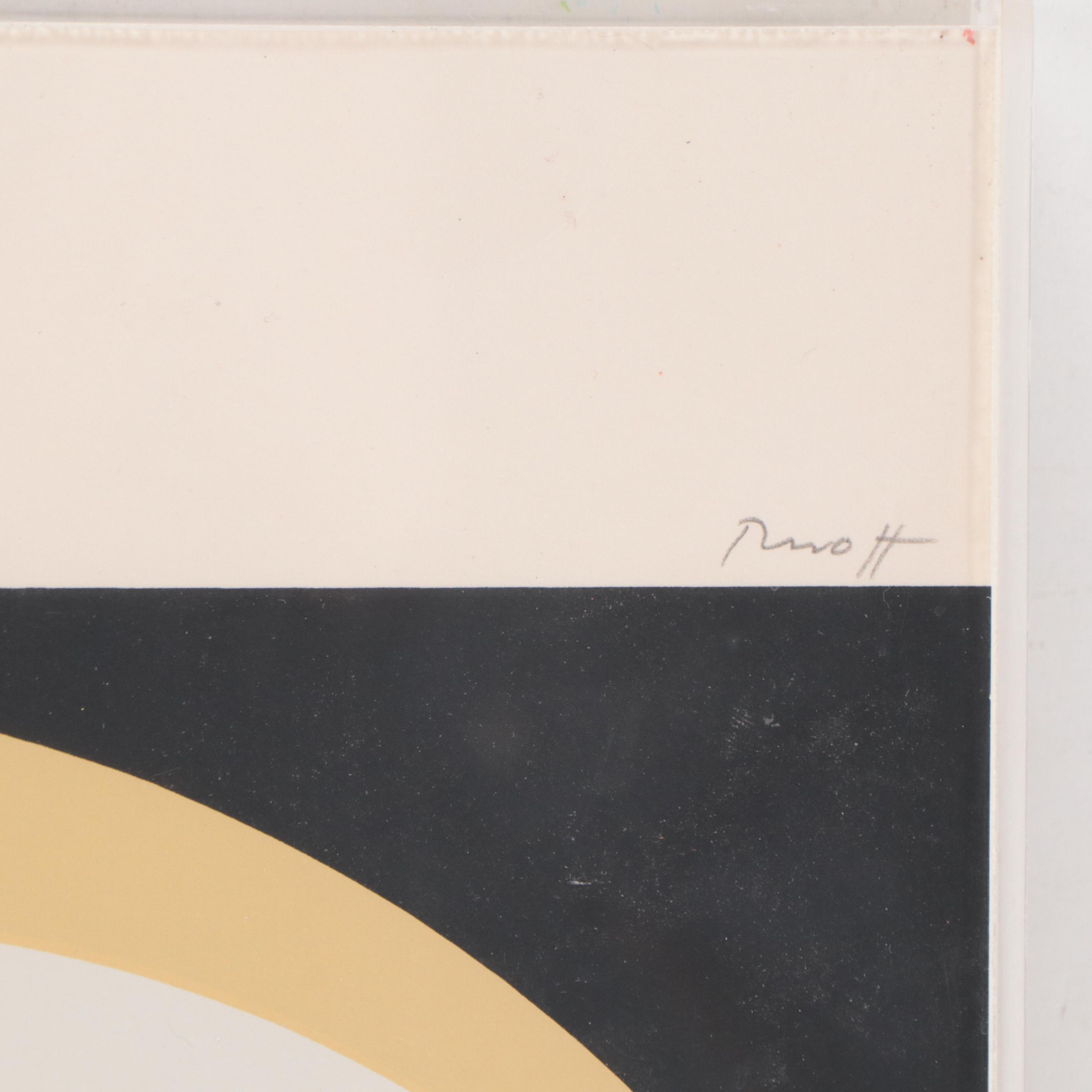 Fritz Ruoff Geometric Serigraph "November"