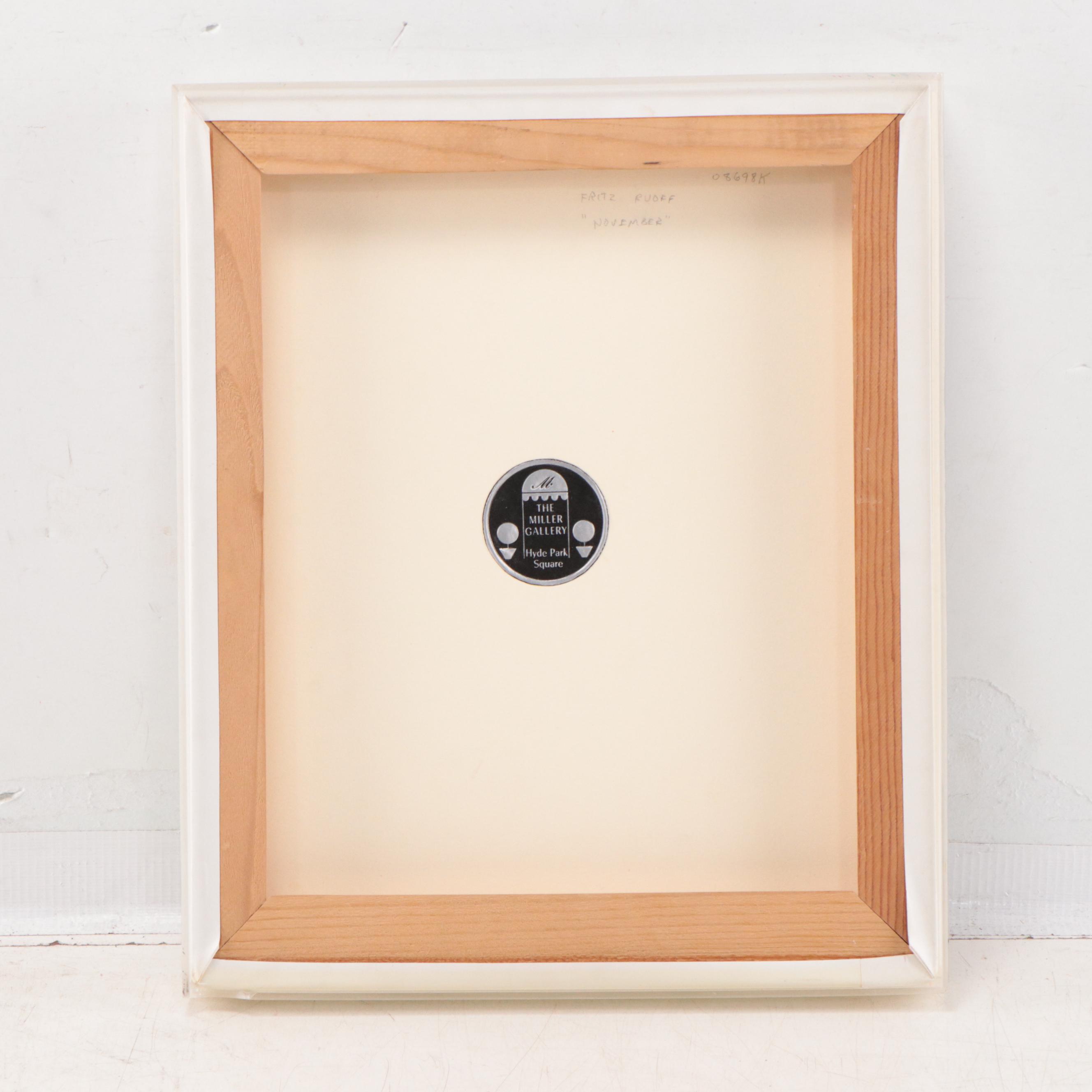 Fritz Ruoff Geometric Serigraph "November"