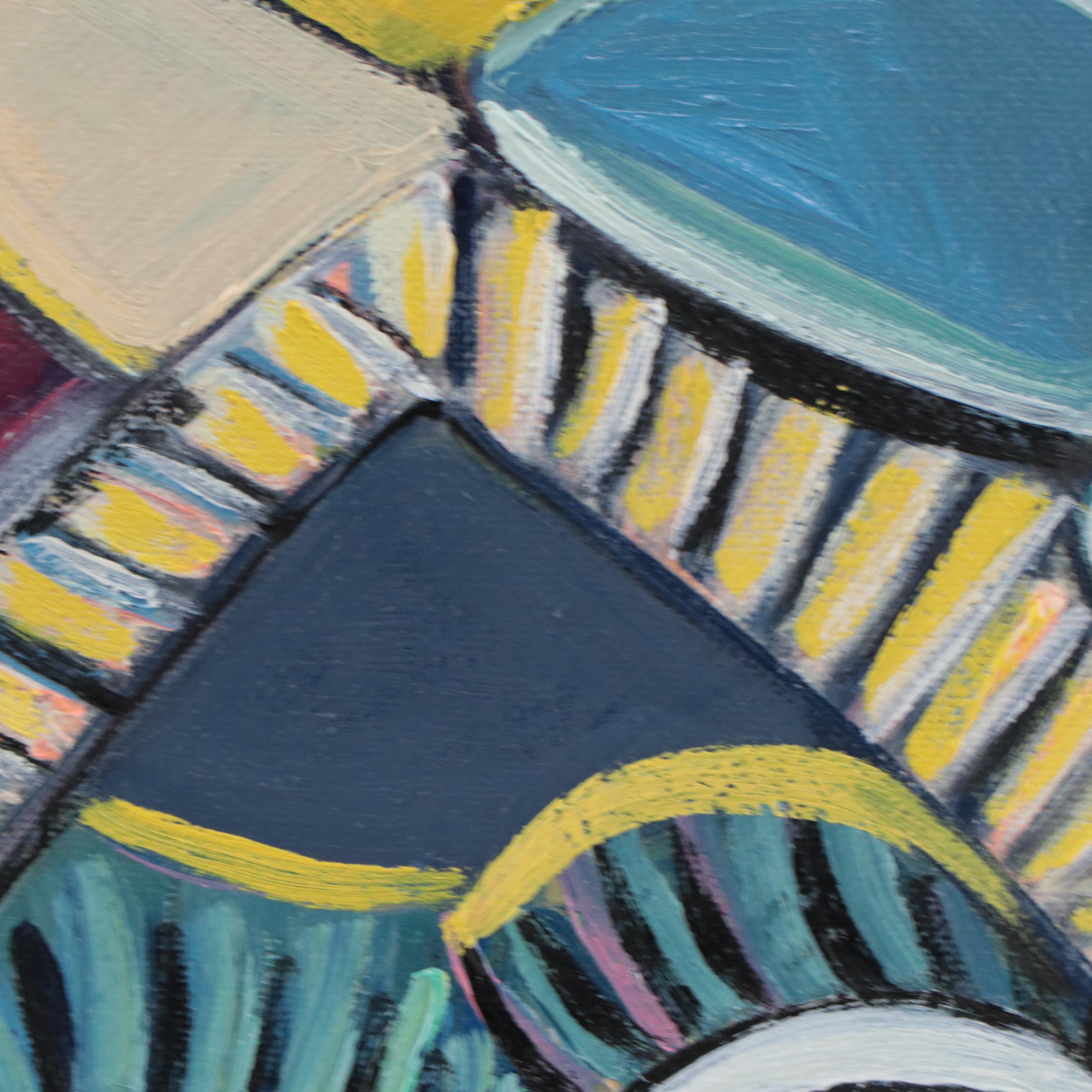 José M. Lima Cubist Style Portrait Oil Painting, 2023