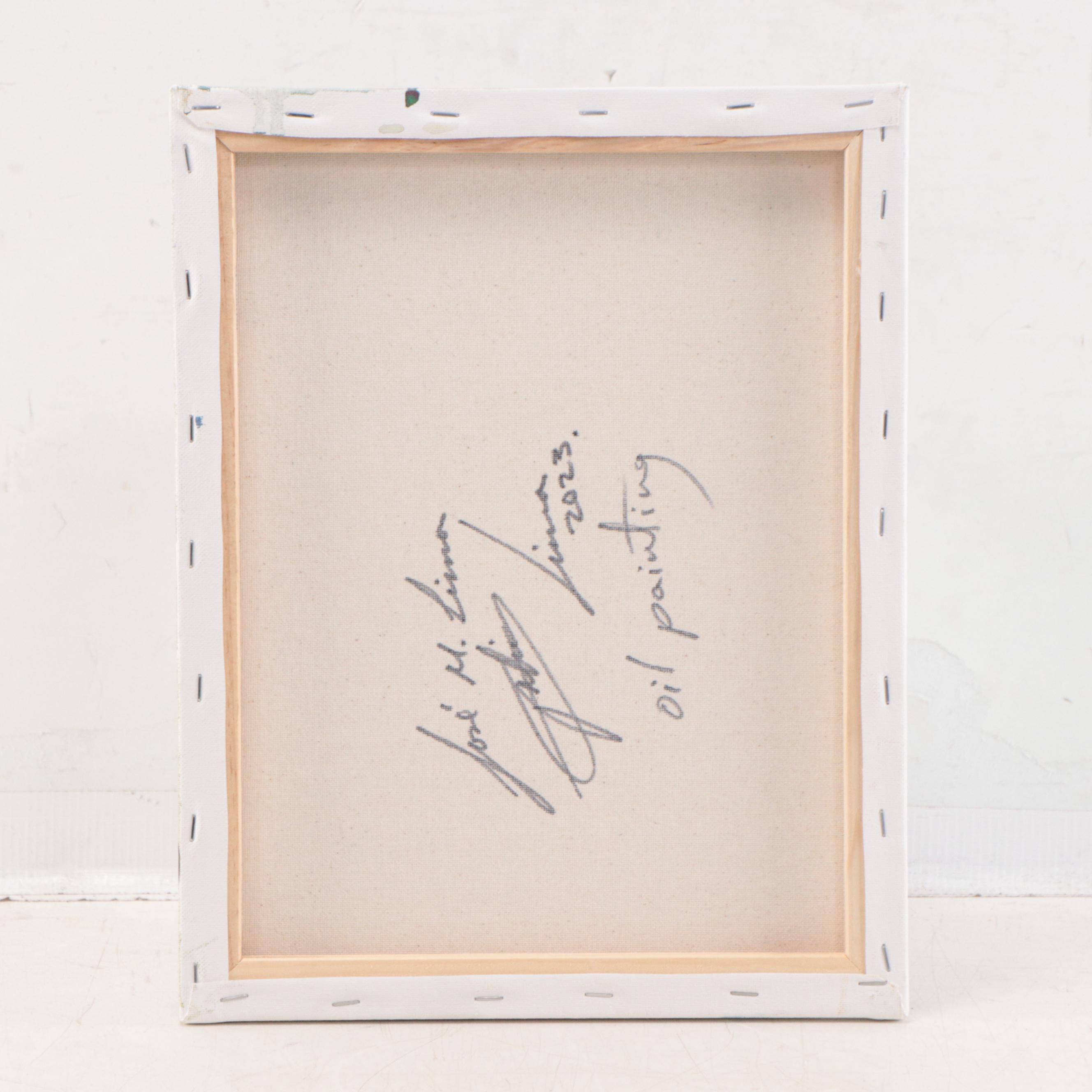 José M. Lima Cubist Style Portrait Oil Painting, 2023