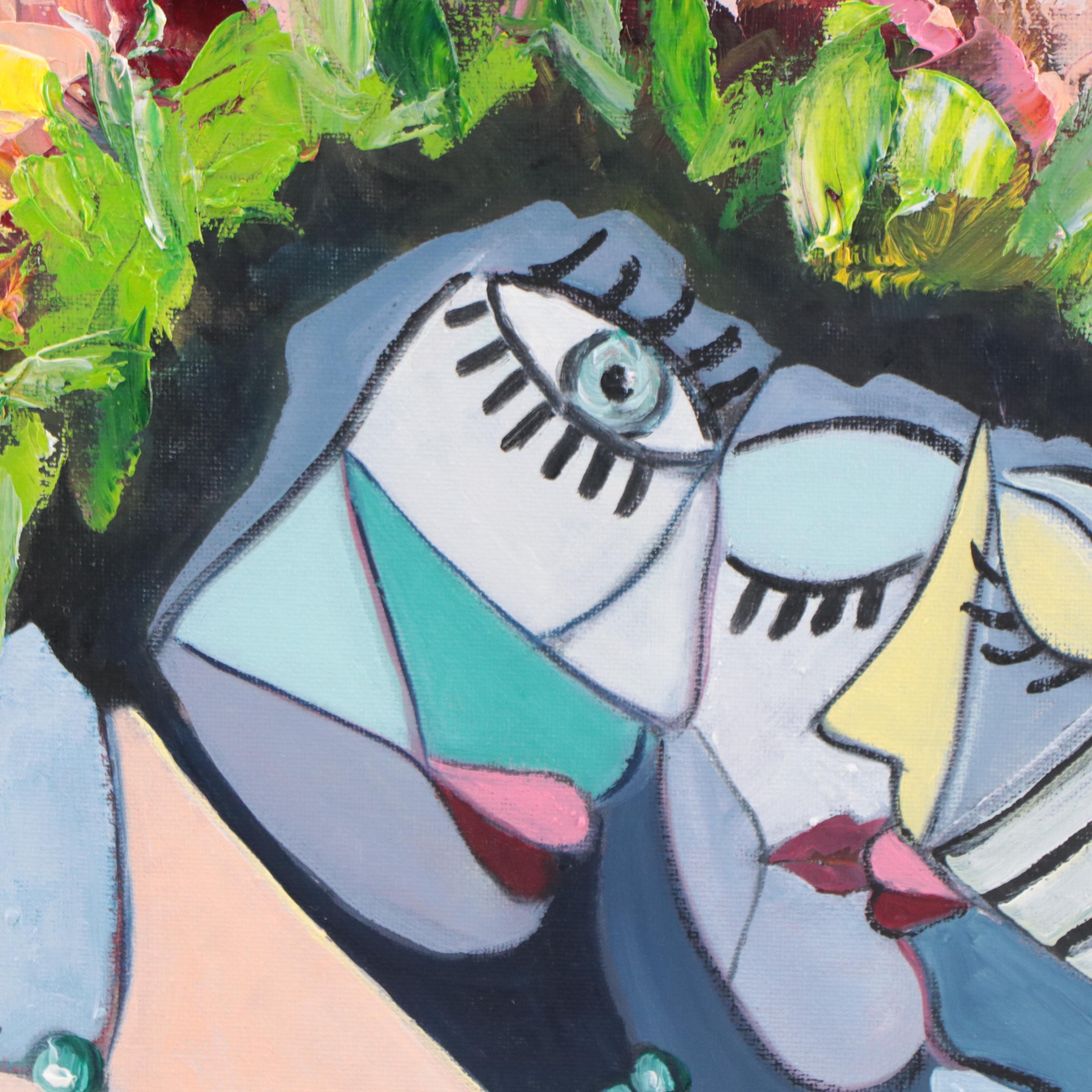 José M. Lima Cubist Style Portrait Oil Painting, 2023