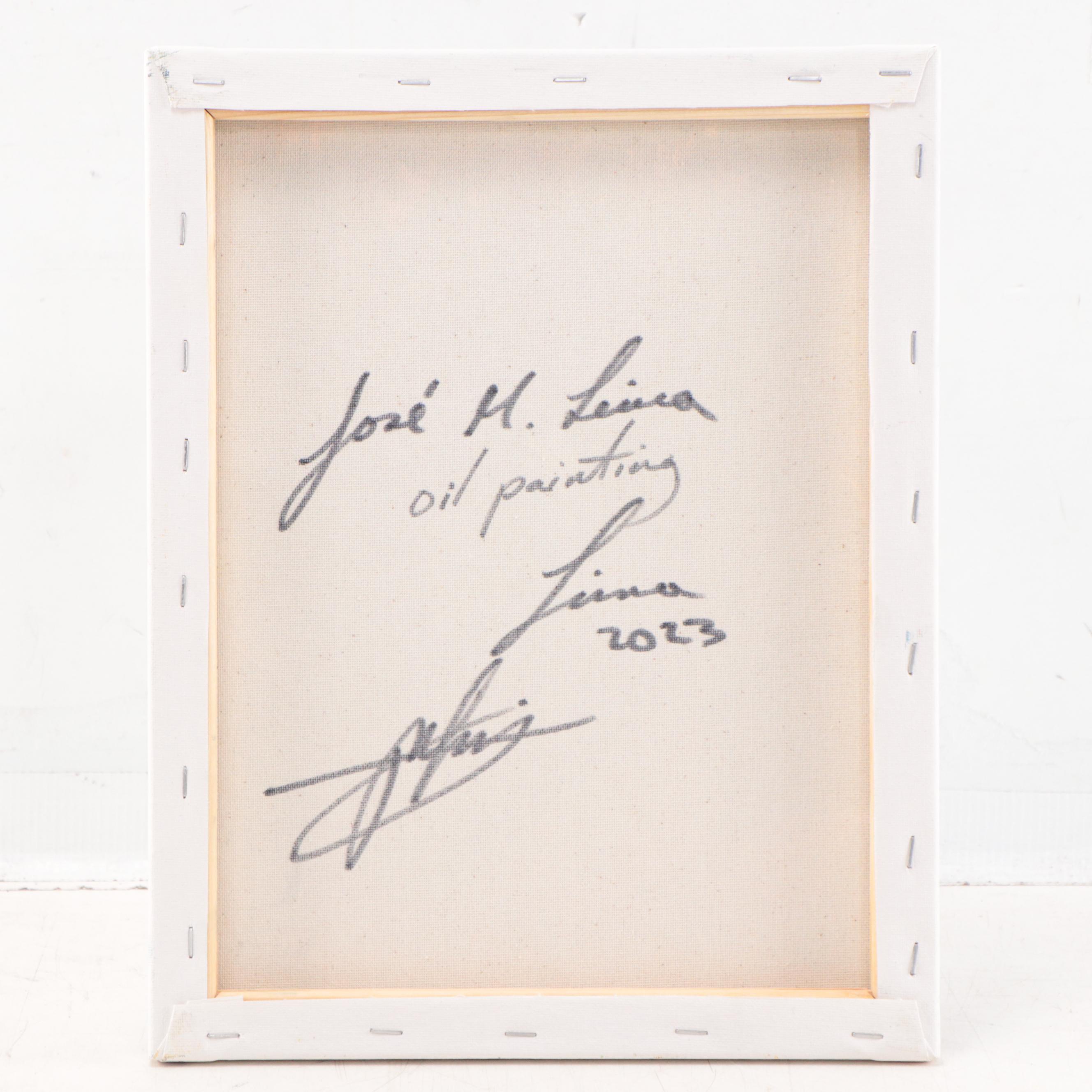 José M. Lima Cubist Style Portrait Oil Painting, 2023