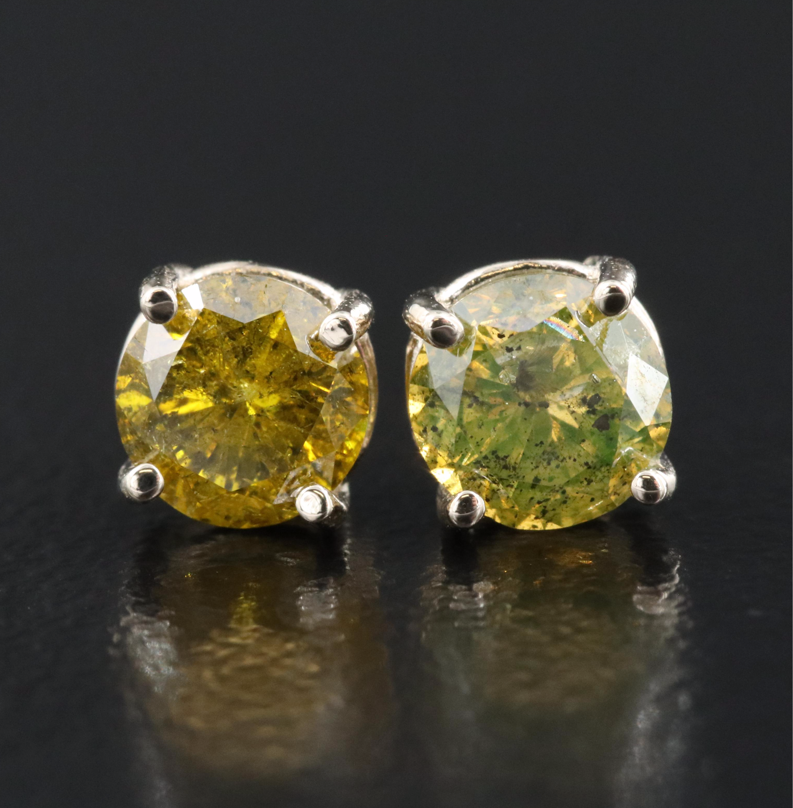 14K 1.00 CTW Diamond Stud Earrings