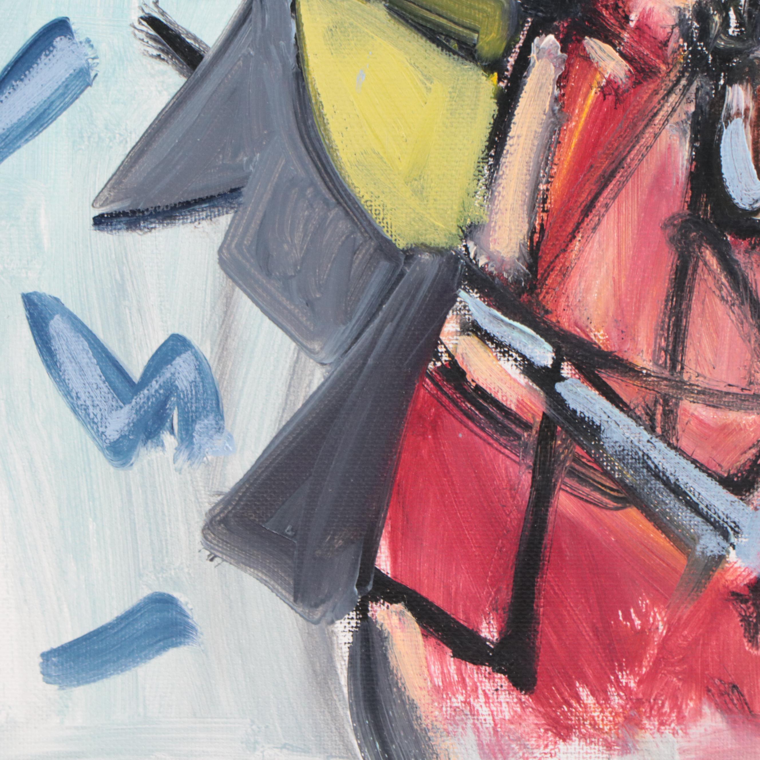 José M. Lima Oil Painting of a Rooster, 2023