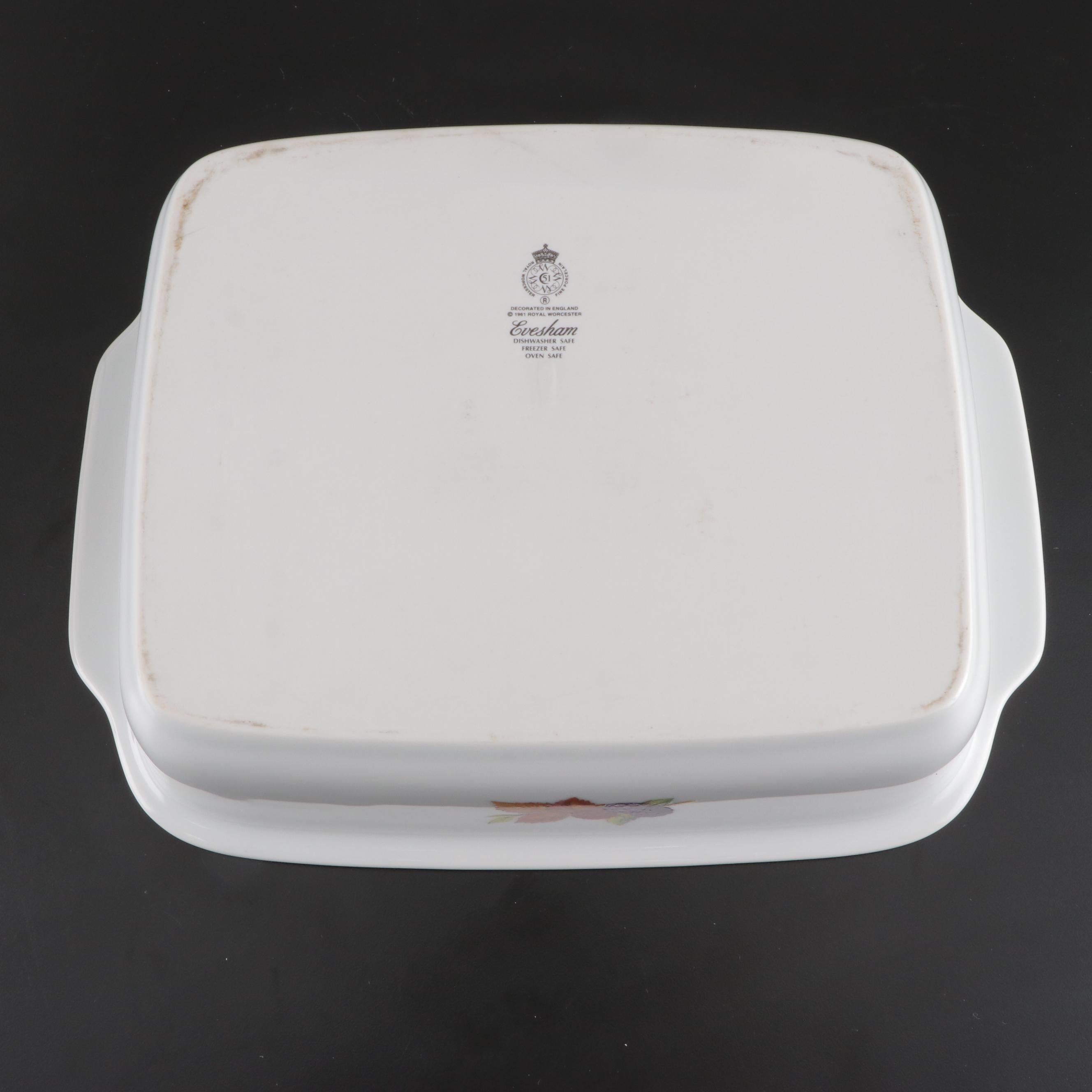 Royal Worcester "Evesham",  "Evesham Vale" and Other Porcelain Bakeware
