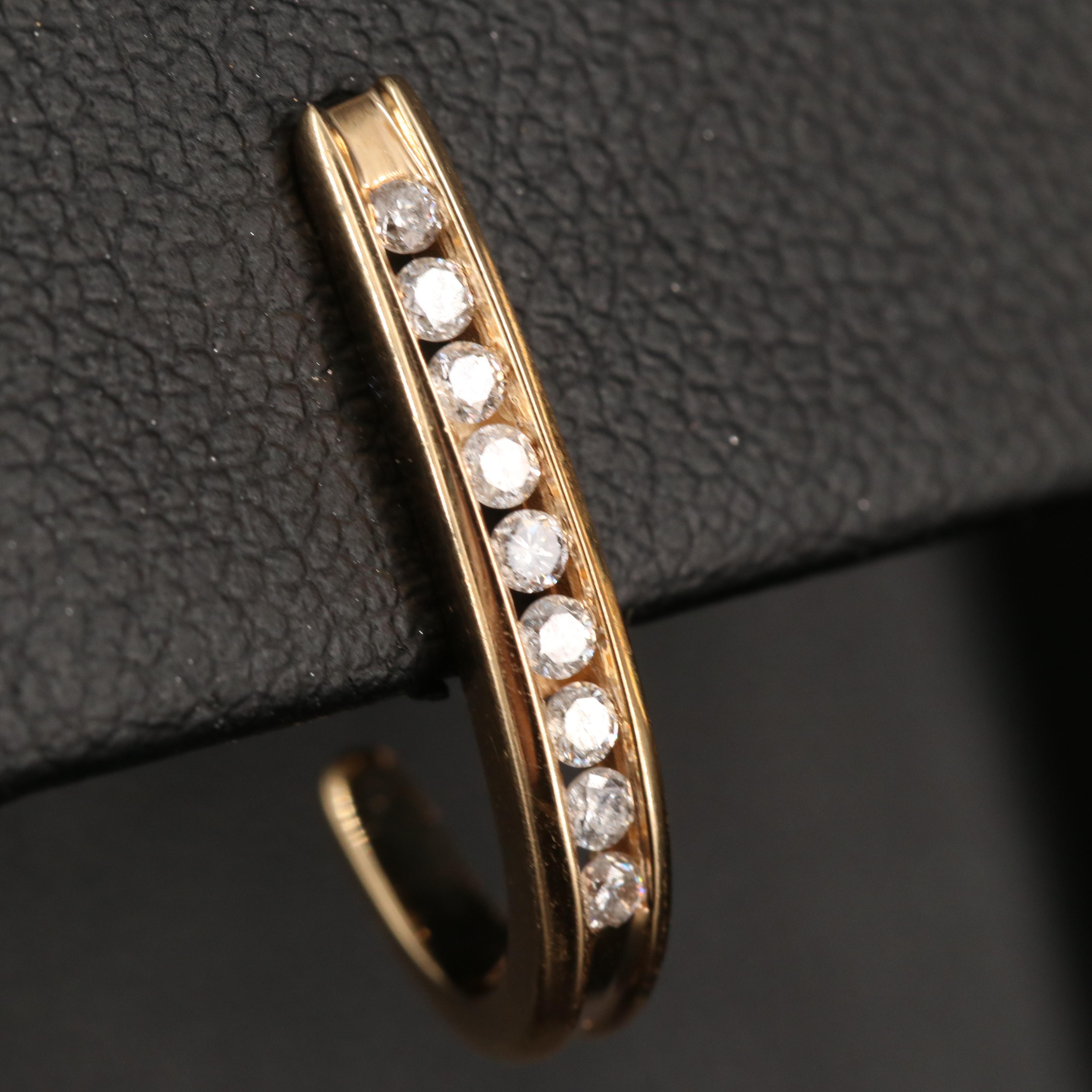 14K 0.46 CTW Diamond Stud Earrings and 0.27 CTW J Hoop Earrings