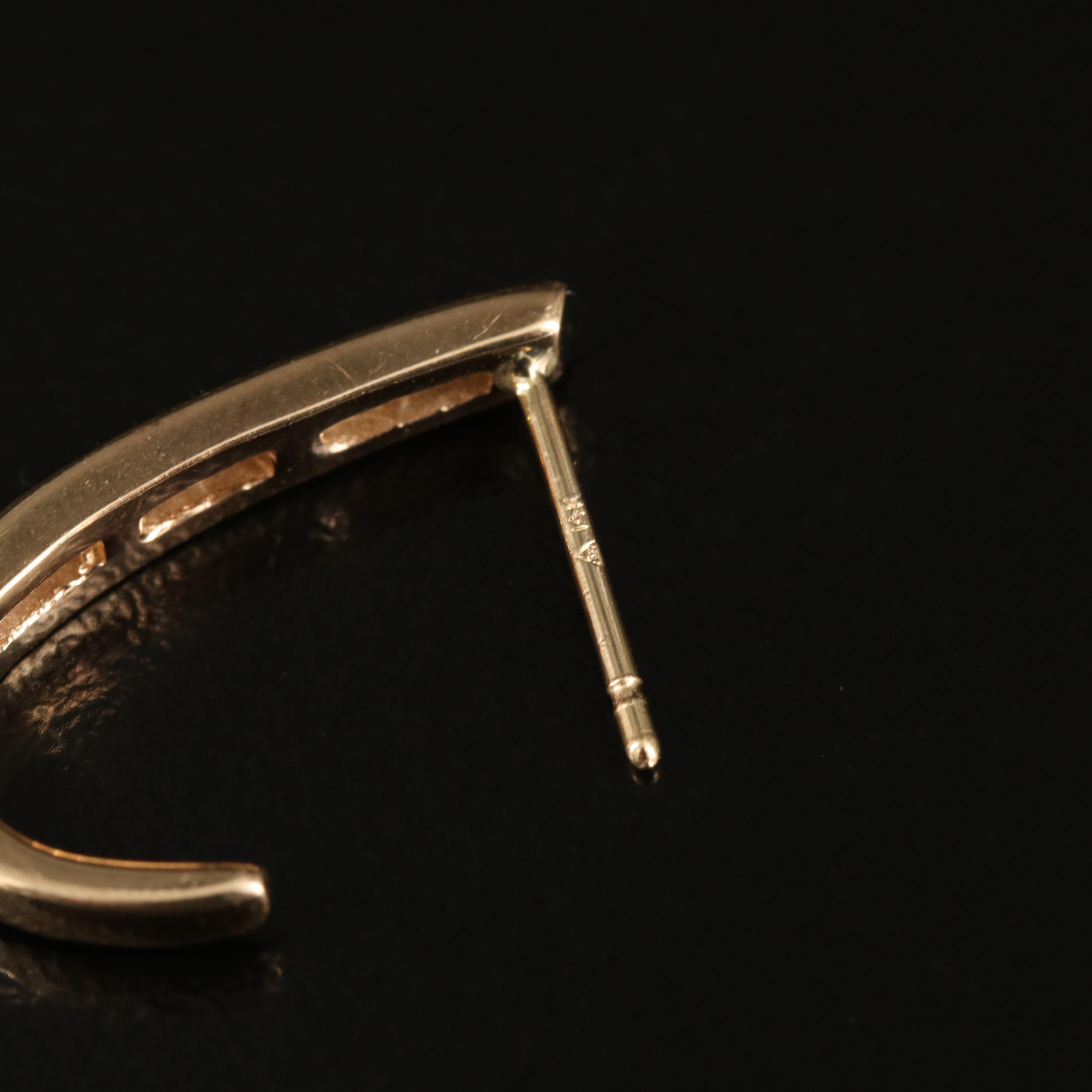 14K 0.46 CTW Diamond Stud Earrings and 0.27 CTW J Hoop Earrings