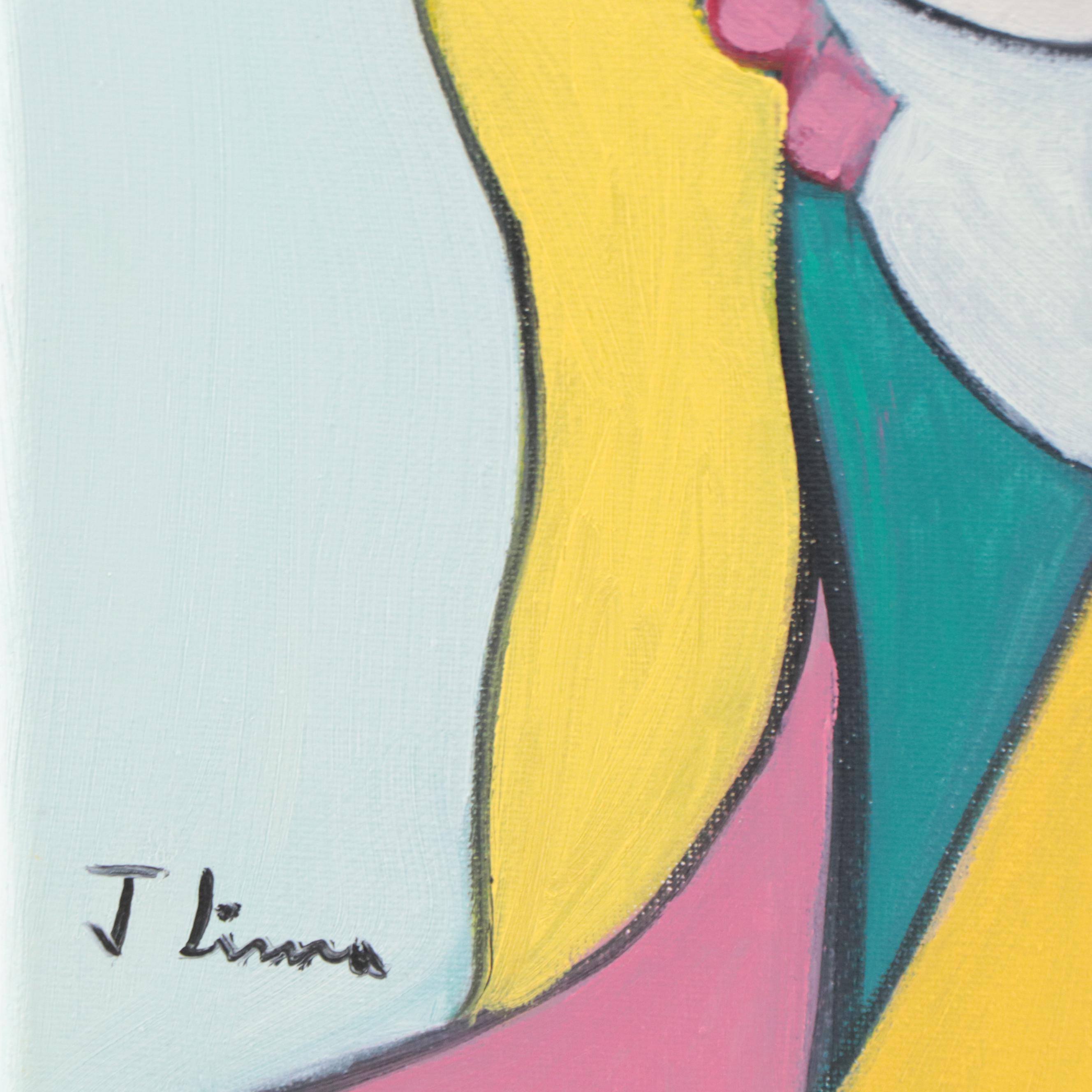 José M. Lima Cubist Style Portrait Oil Painting, 2023