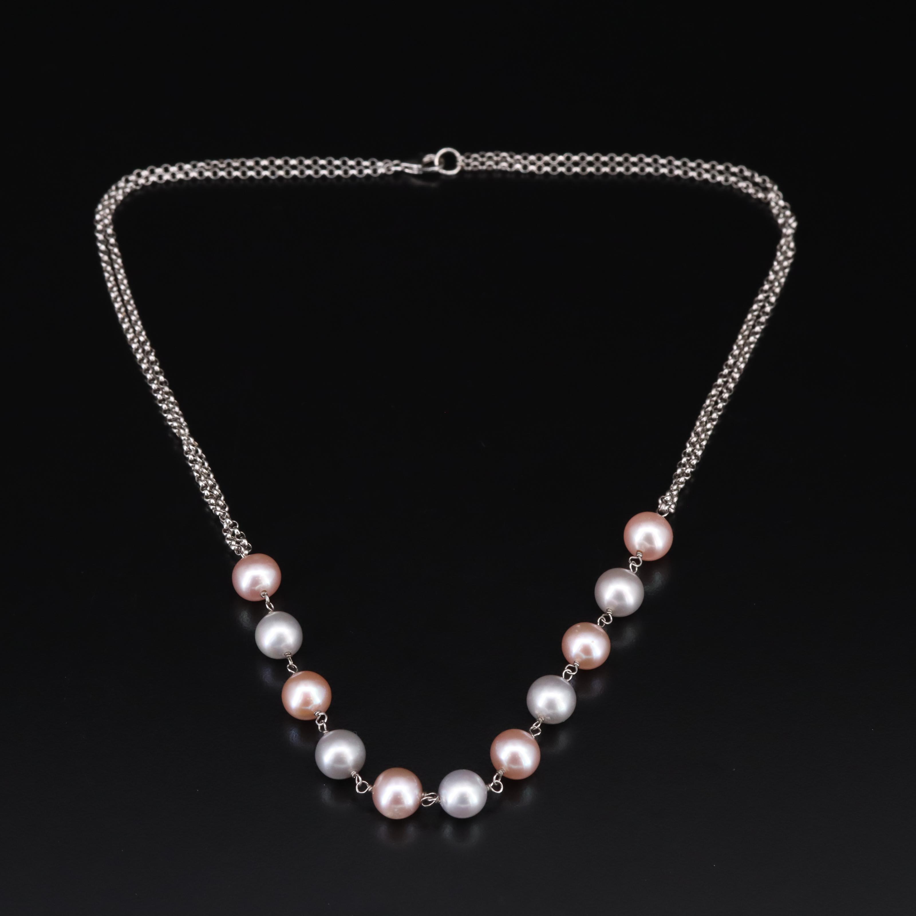 Sterling Pearl Necklace