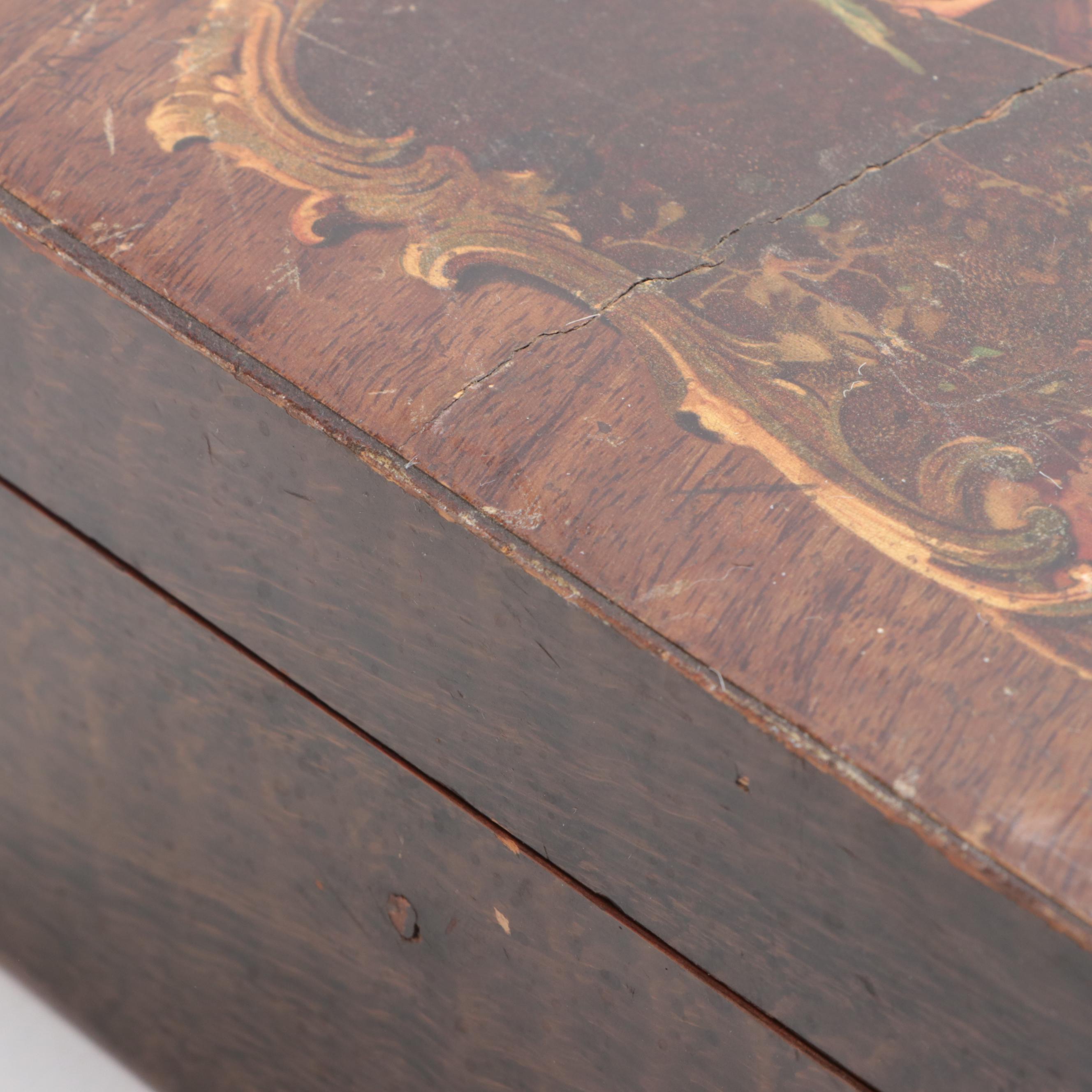 Wooden Dough Bowl with Wooden Boxes, Burlap and Fabric Scrap Balls