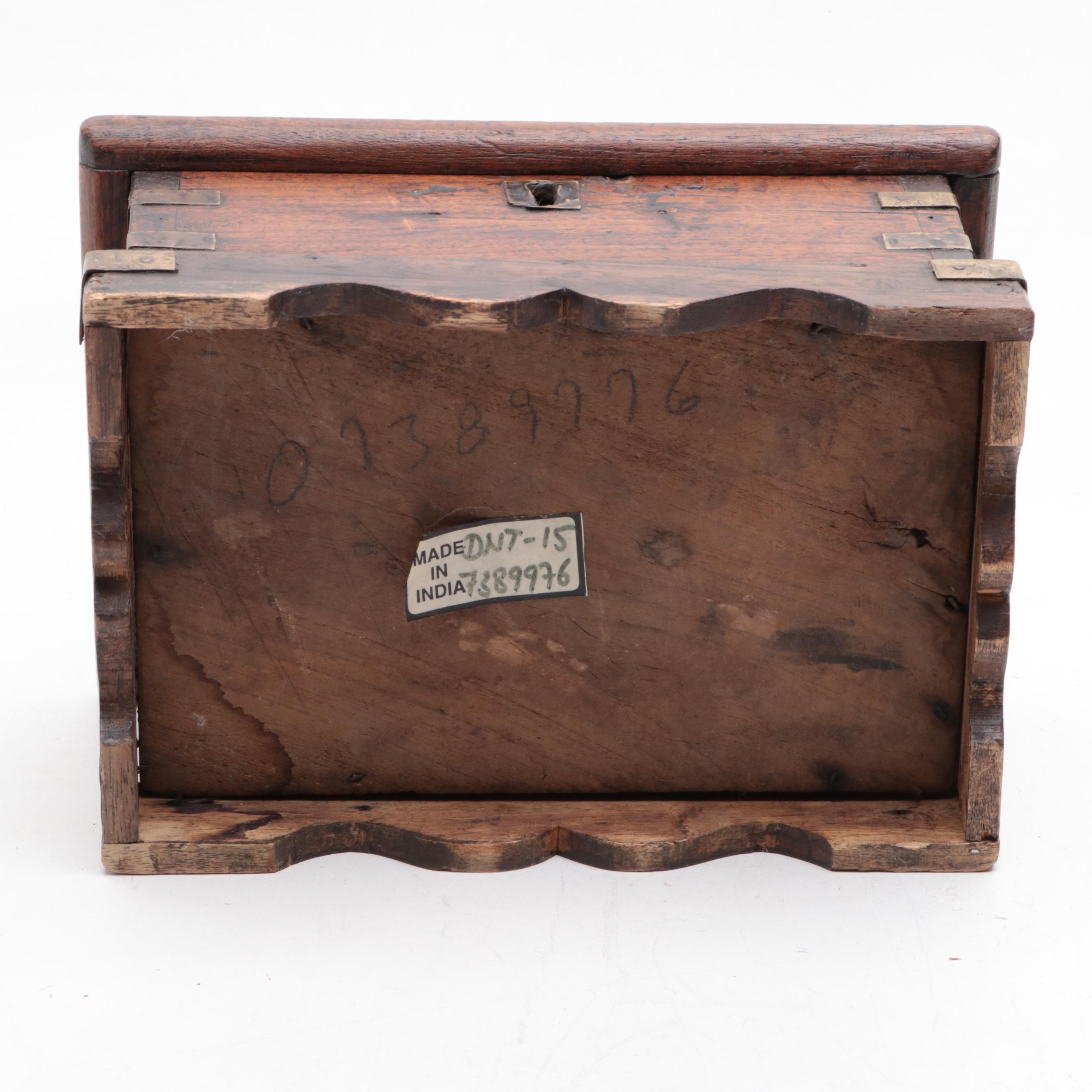 Wooden Dough Bowl with Wooden Boxes, Burlap and Fabric Scrap Balls