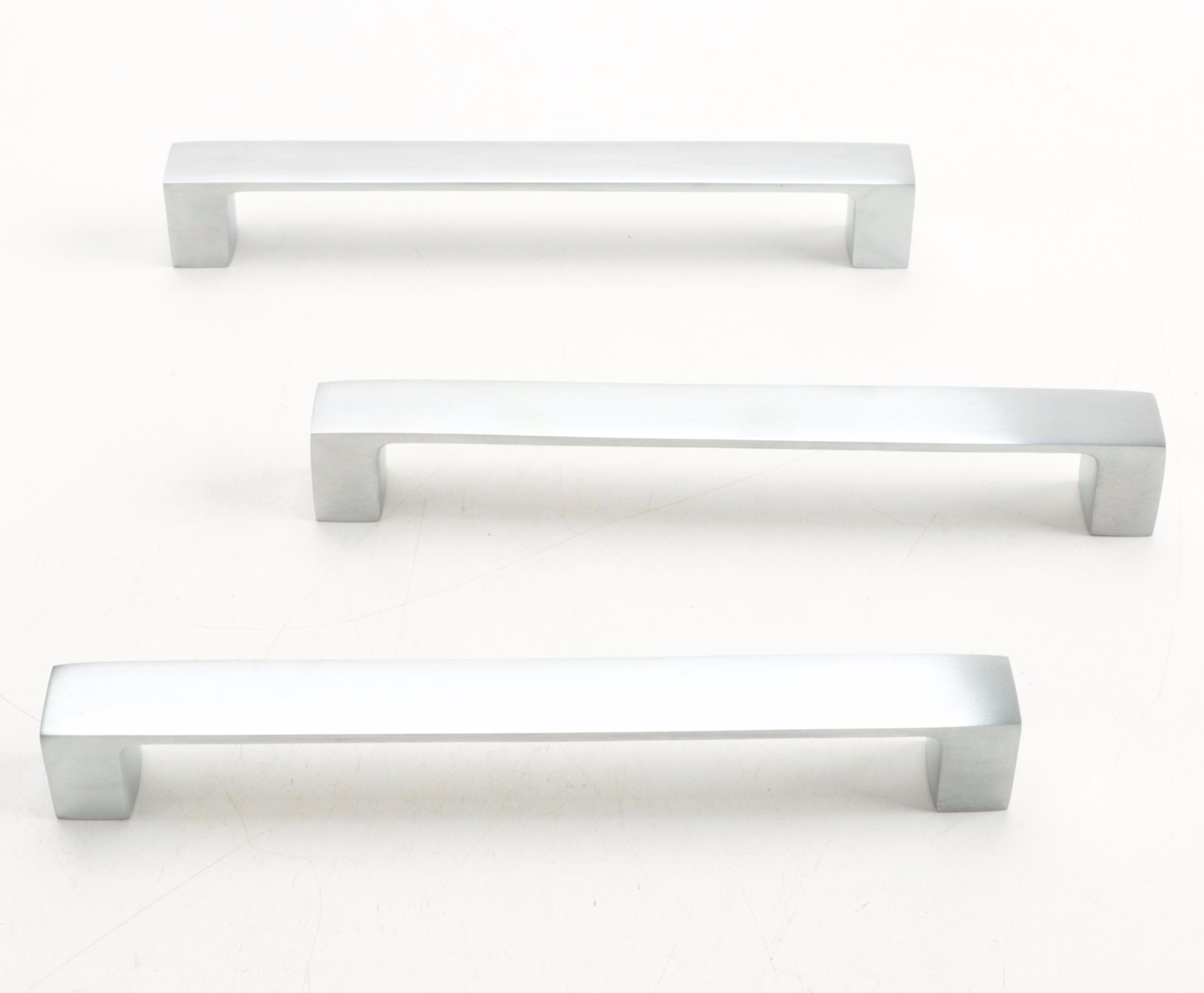 Satin Chrome Finish Brass Cabinet Pulls