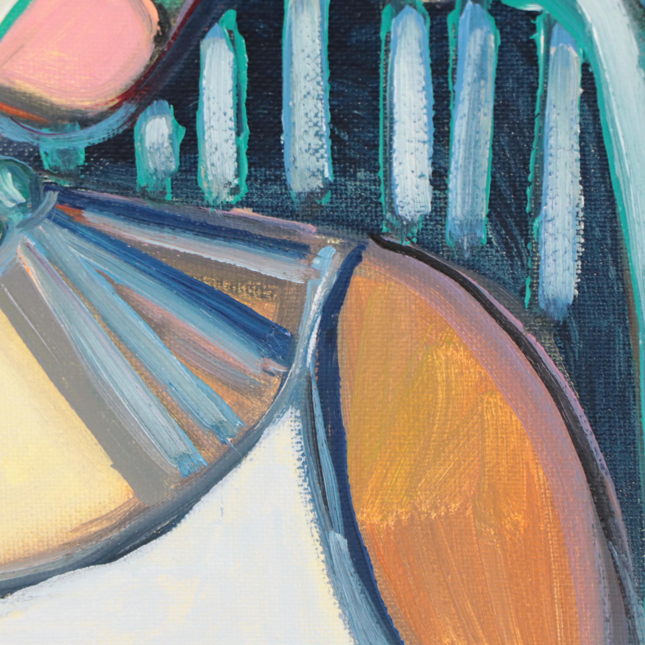 José M. Lima Cubist Style Portrait Oil Painting, 2023