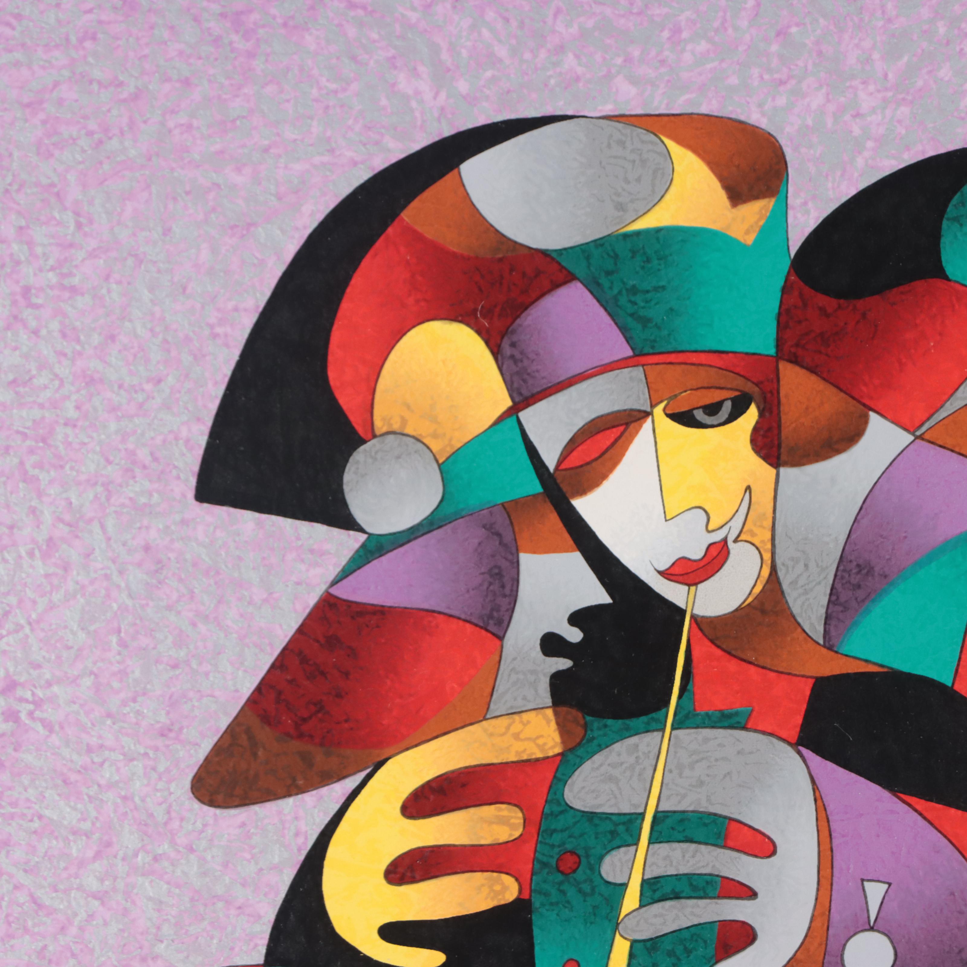 Anatole Krasnyansky Serigraph "Running Jester II," 2003