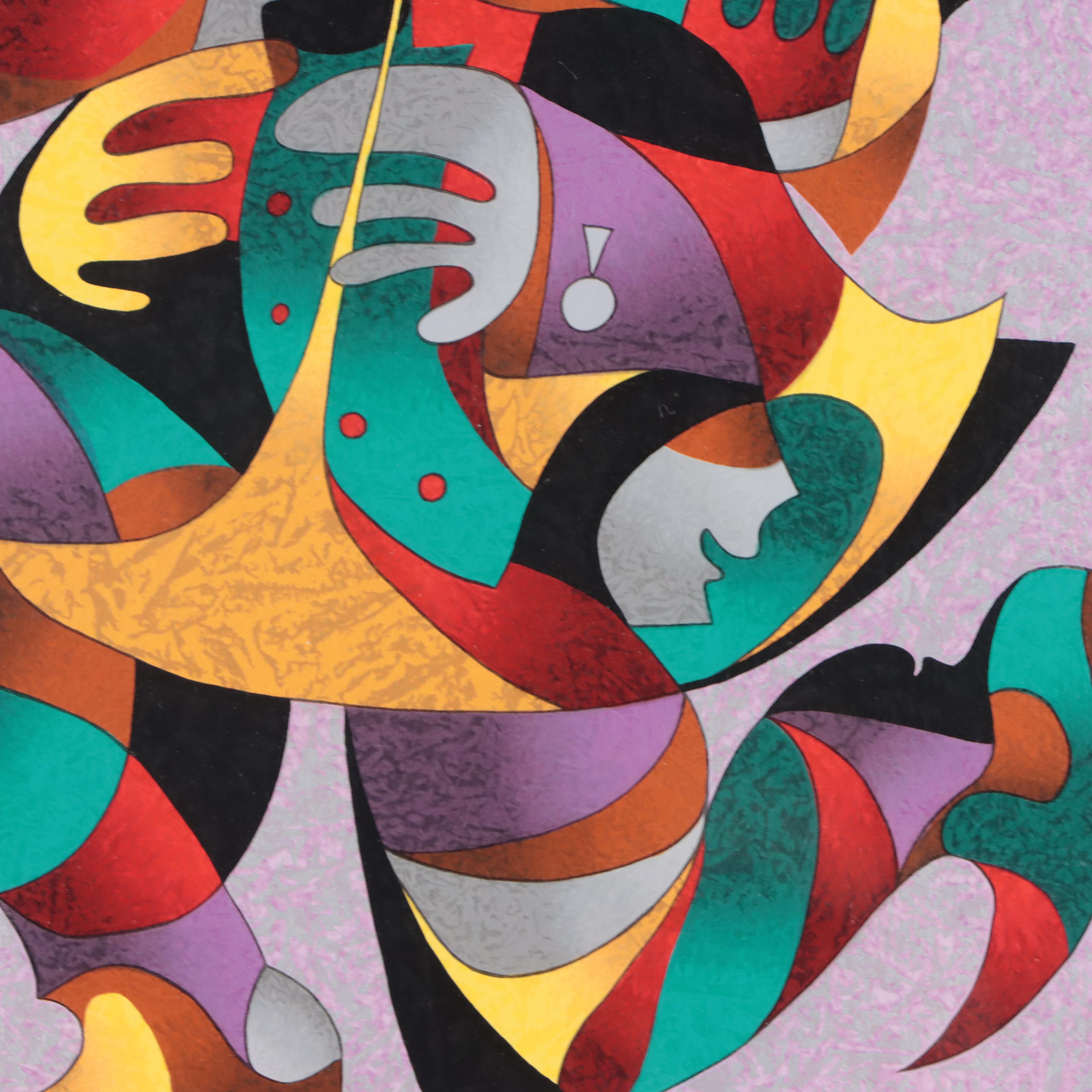 Anatole Krasnyansky Serigraph "Running Jester II," 2003