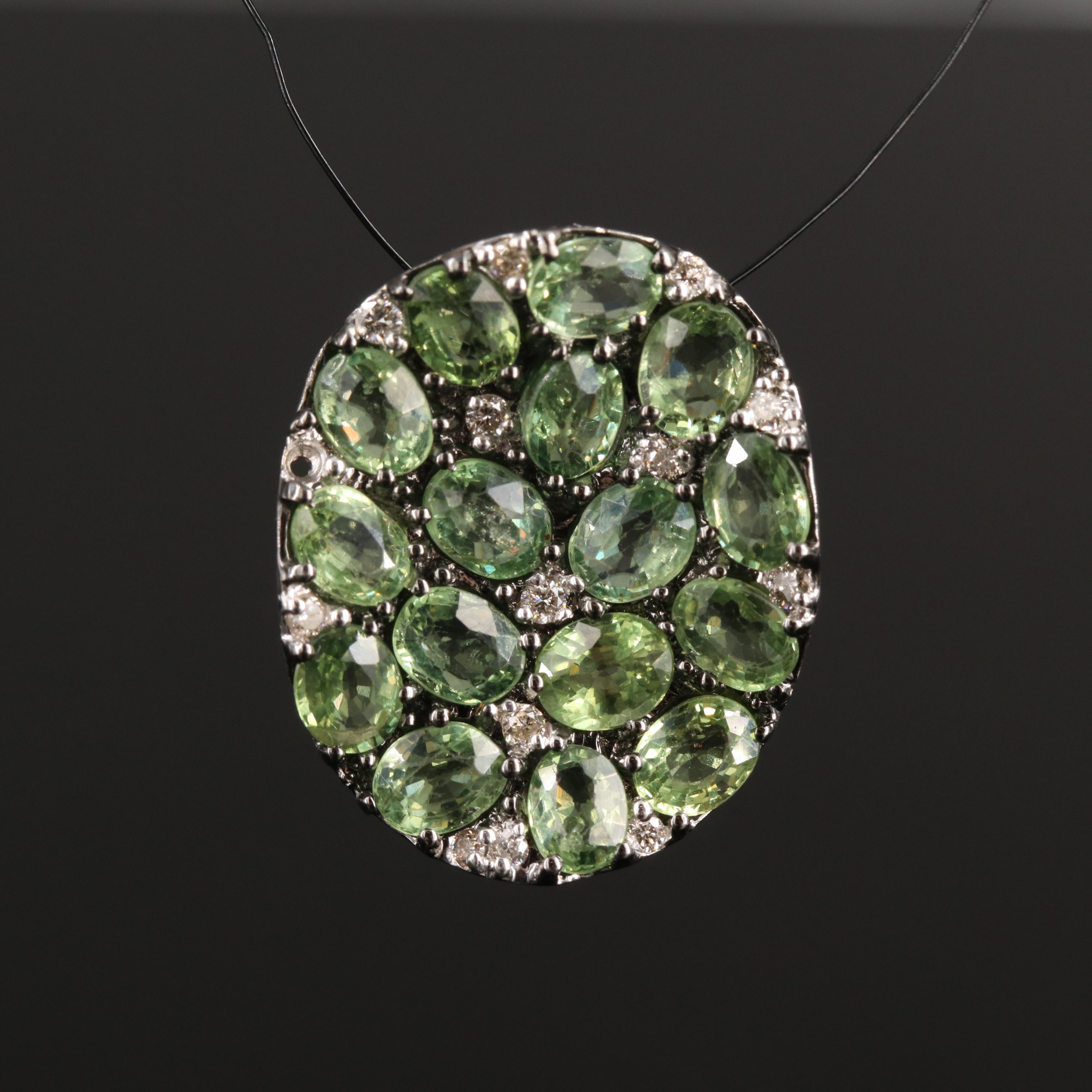 EFFY 14K Sapphire and Diamond Pendant