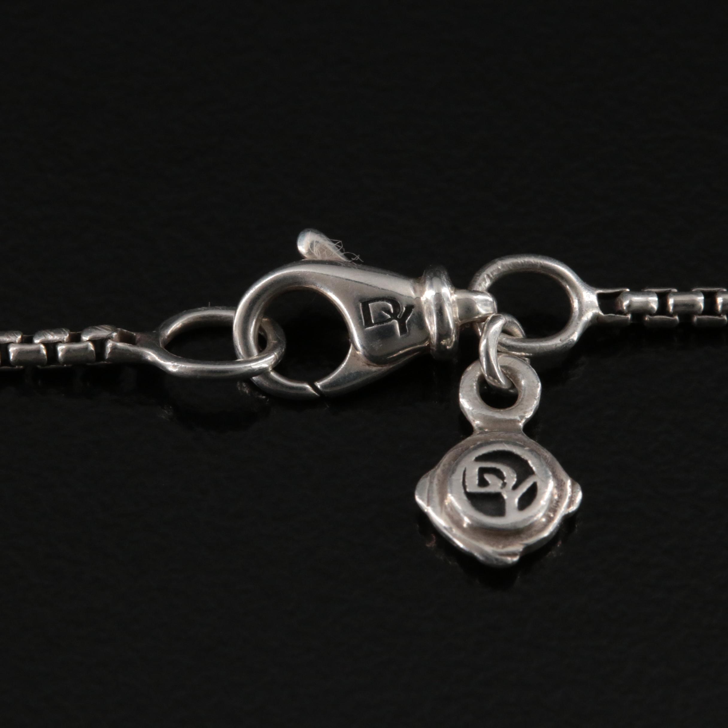 David Yurman Sterling Petite X Lariat Necklace with 18K Accents