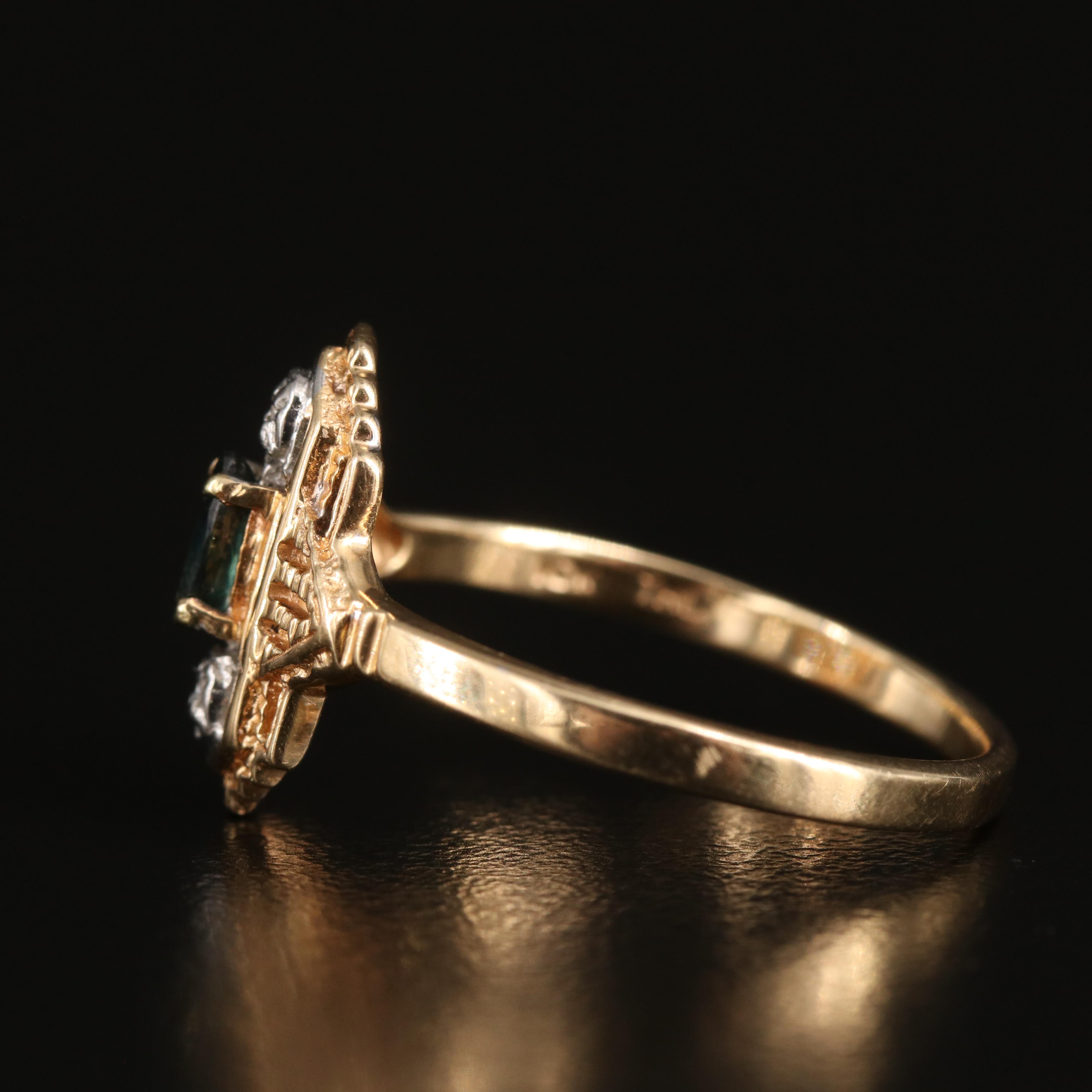 10K Sapphire and Diamond Ring