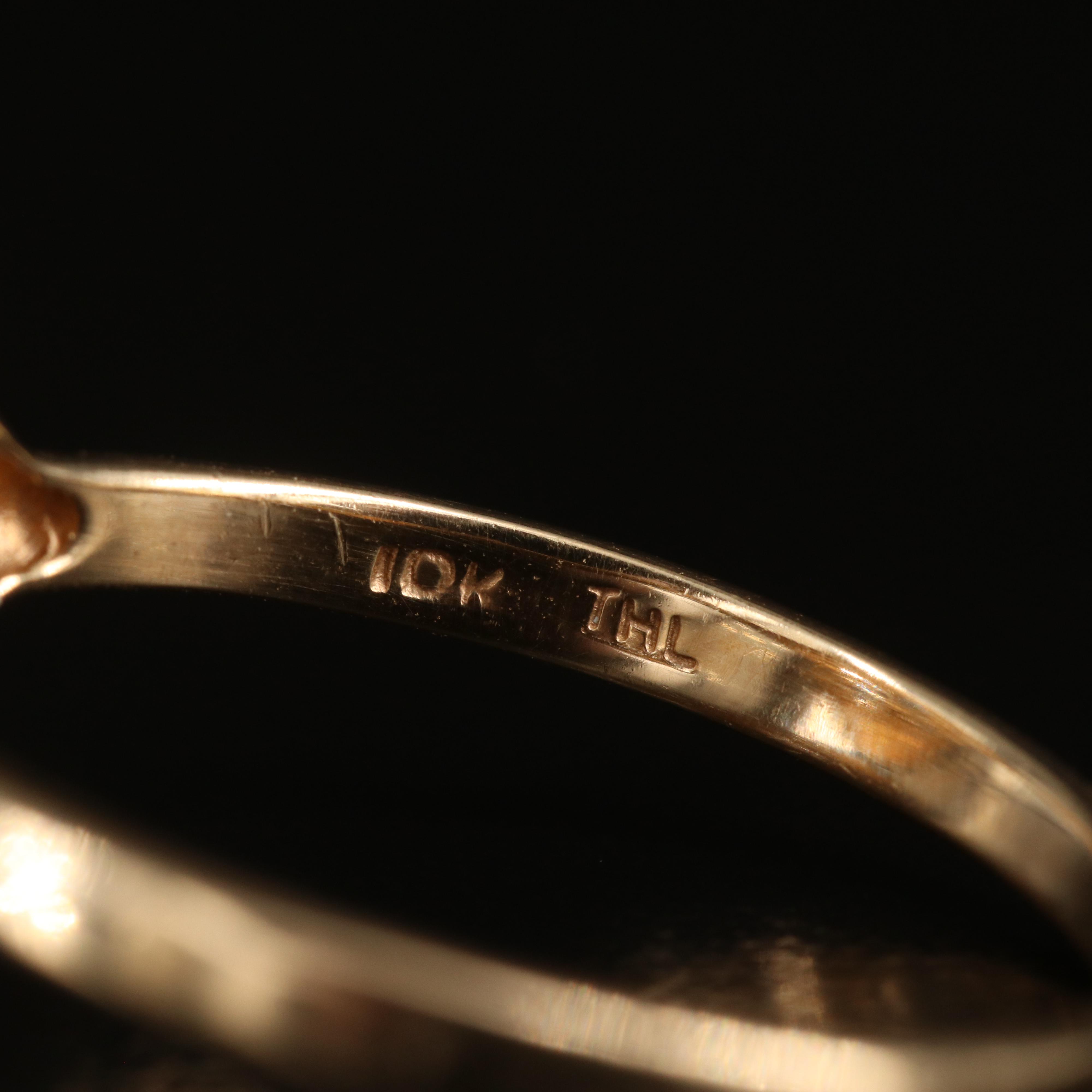 10K Sapphire and Diamond Ring