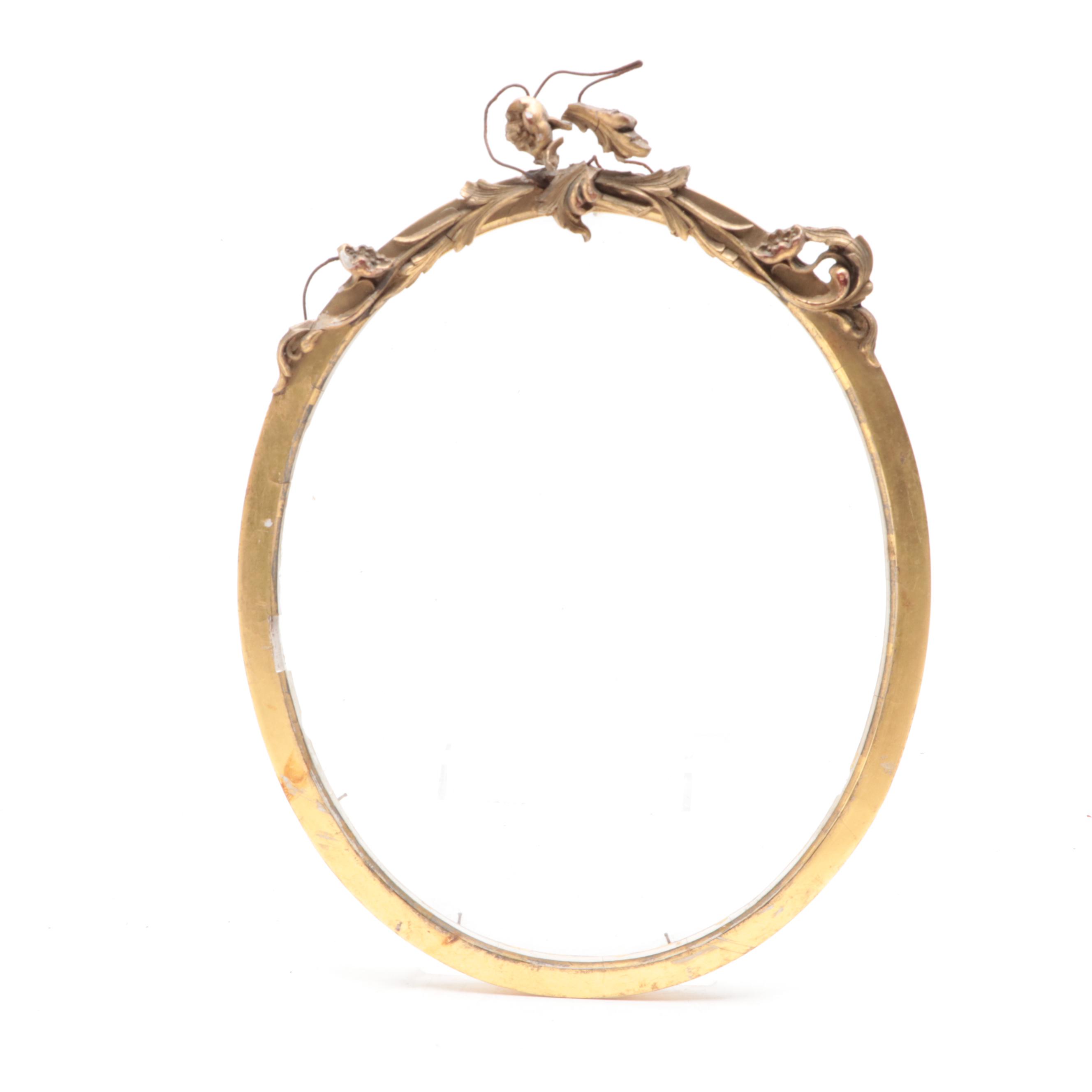 Framed Victorian Fashion Plate with Other Frames and Mirror, Mid to Late 19th C.