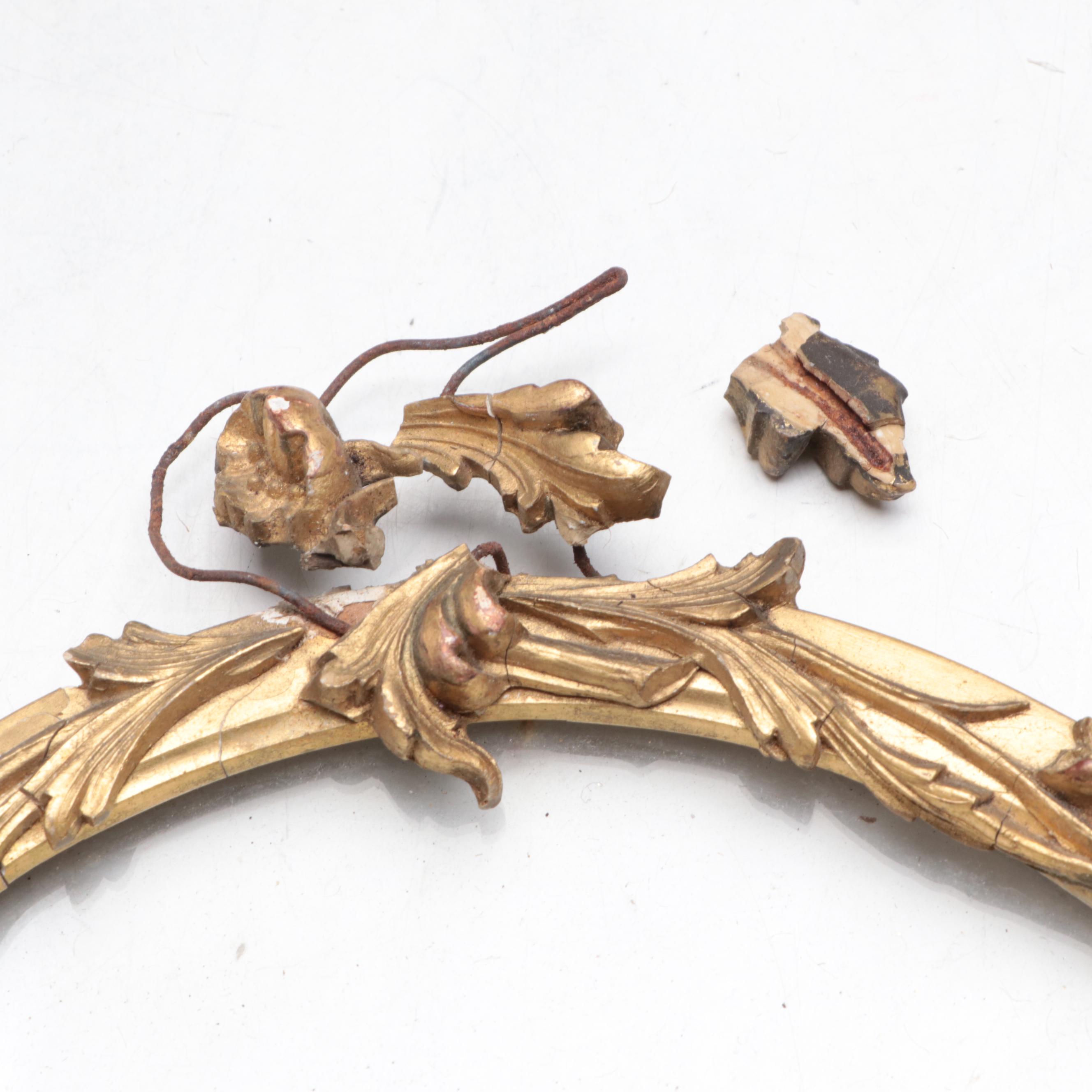 Framed Victorian Fashion Plate with Other Frames and Mirror, Mid to Late 19th C.