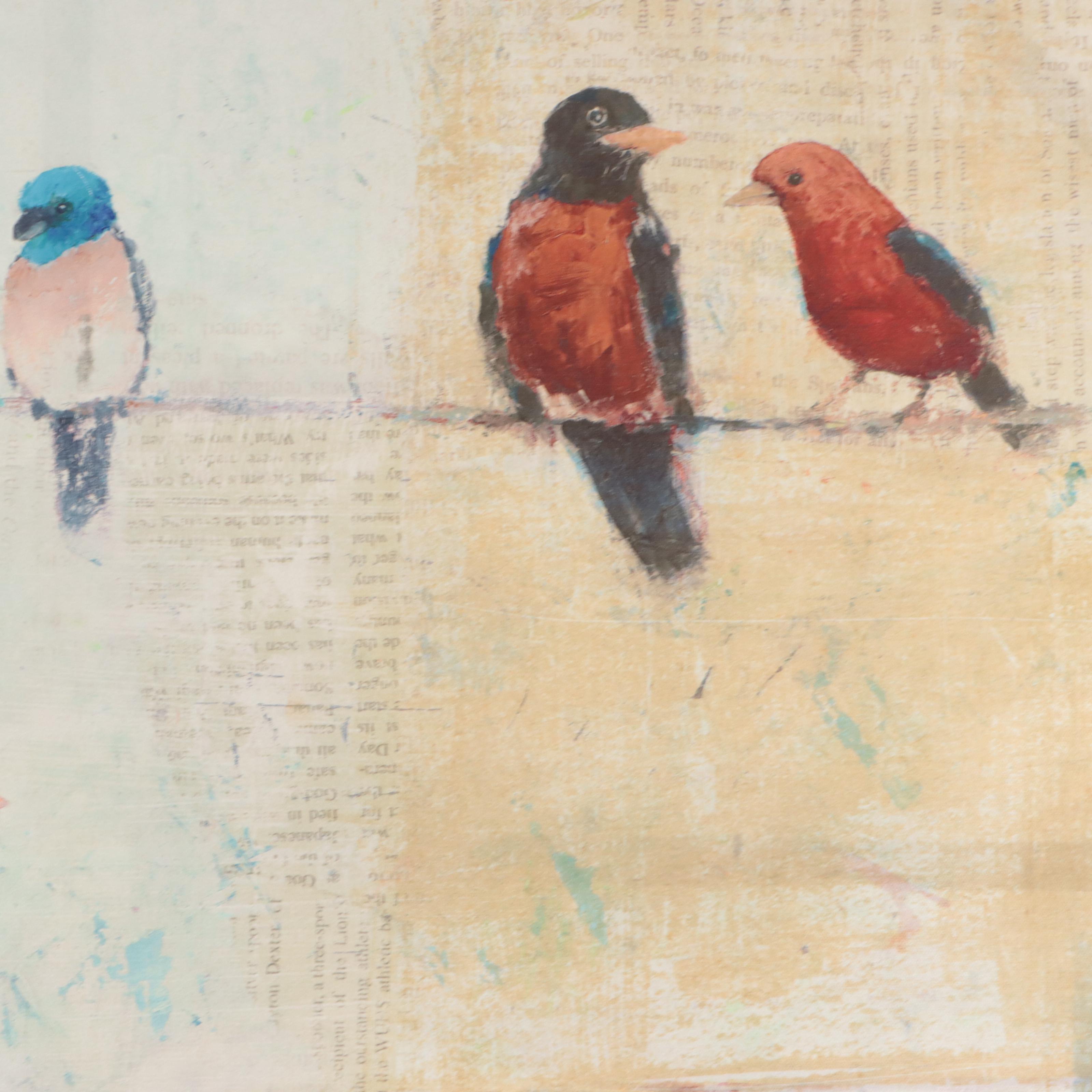 Giclée After Avery Tillmon of Birds Resting on a Cable, 21st Century