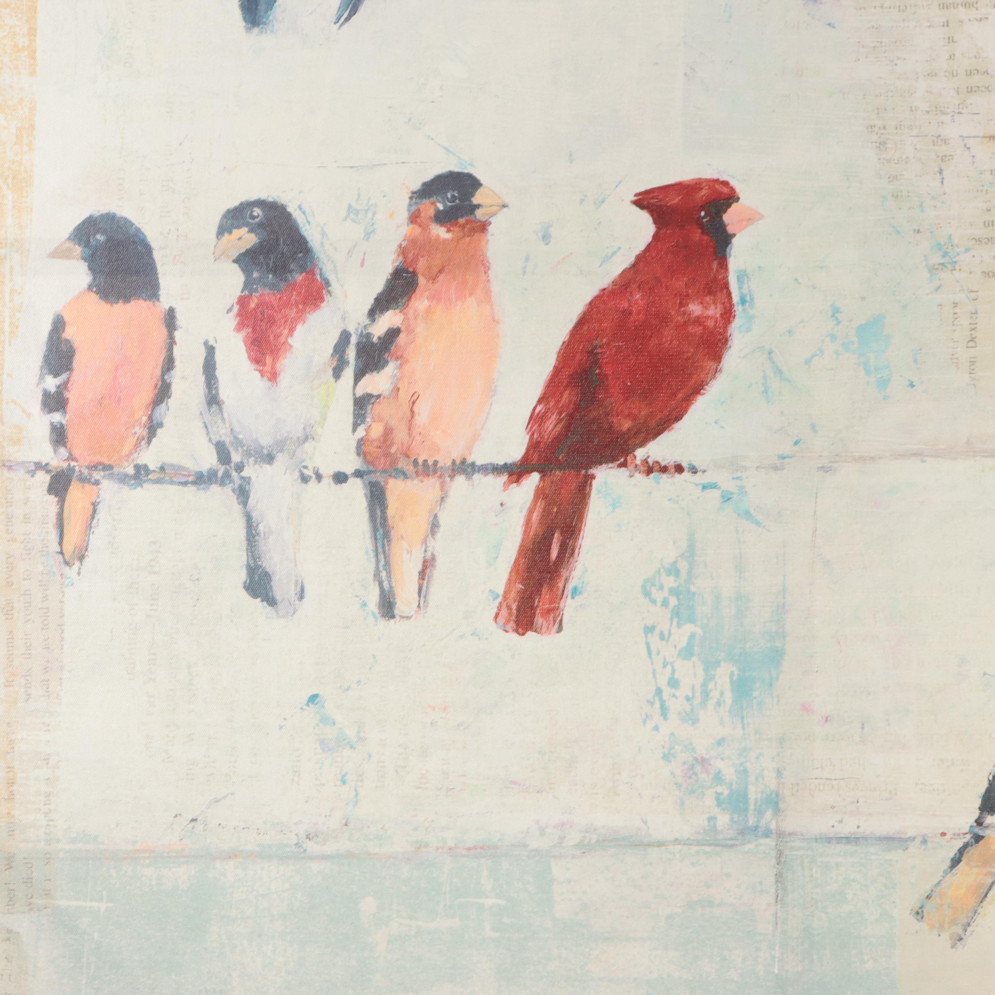 Giclée After Avery Tillmon of Birds Resting on a Cable, 21st Century