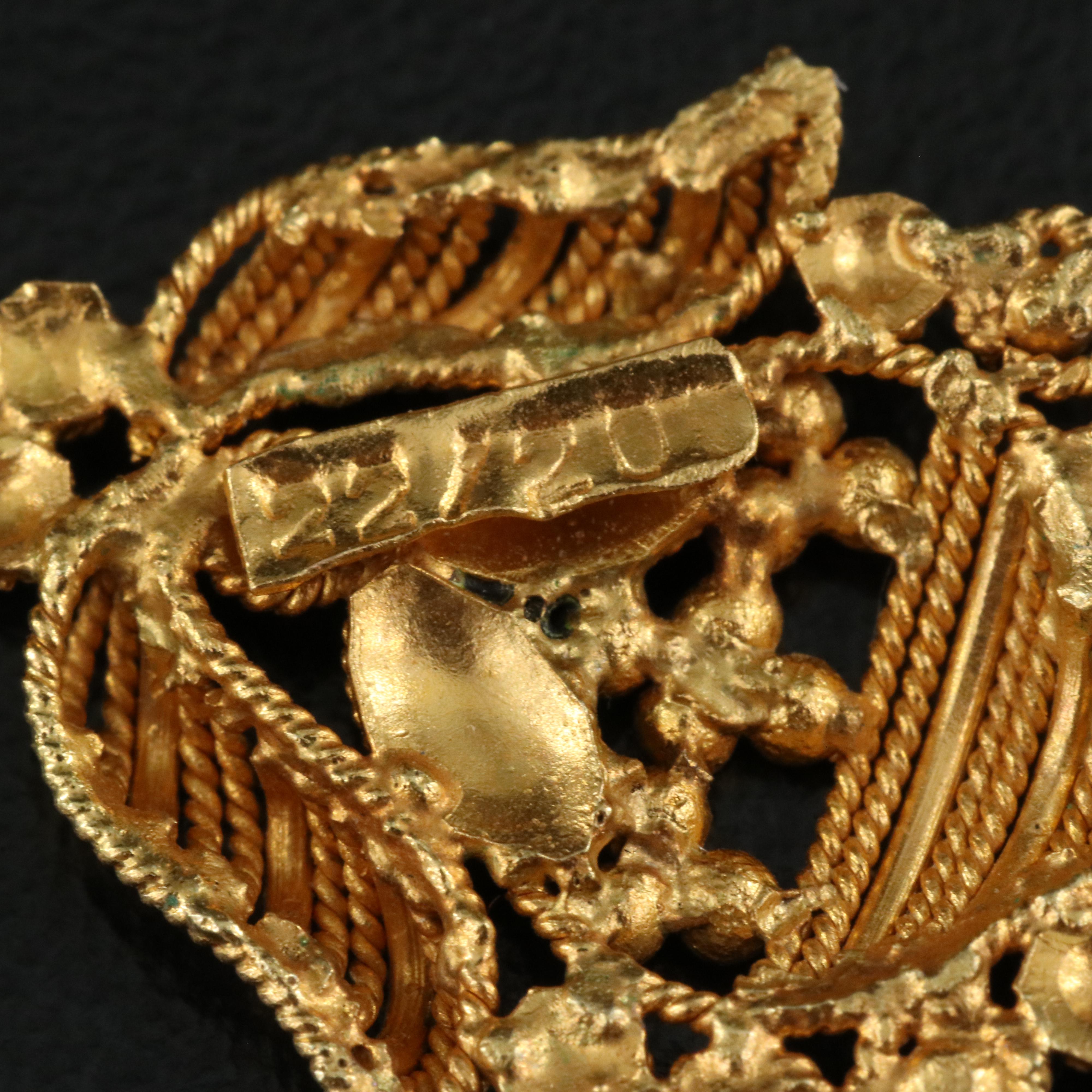 21K Enamel Pendant Necklace and Earring Set