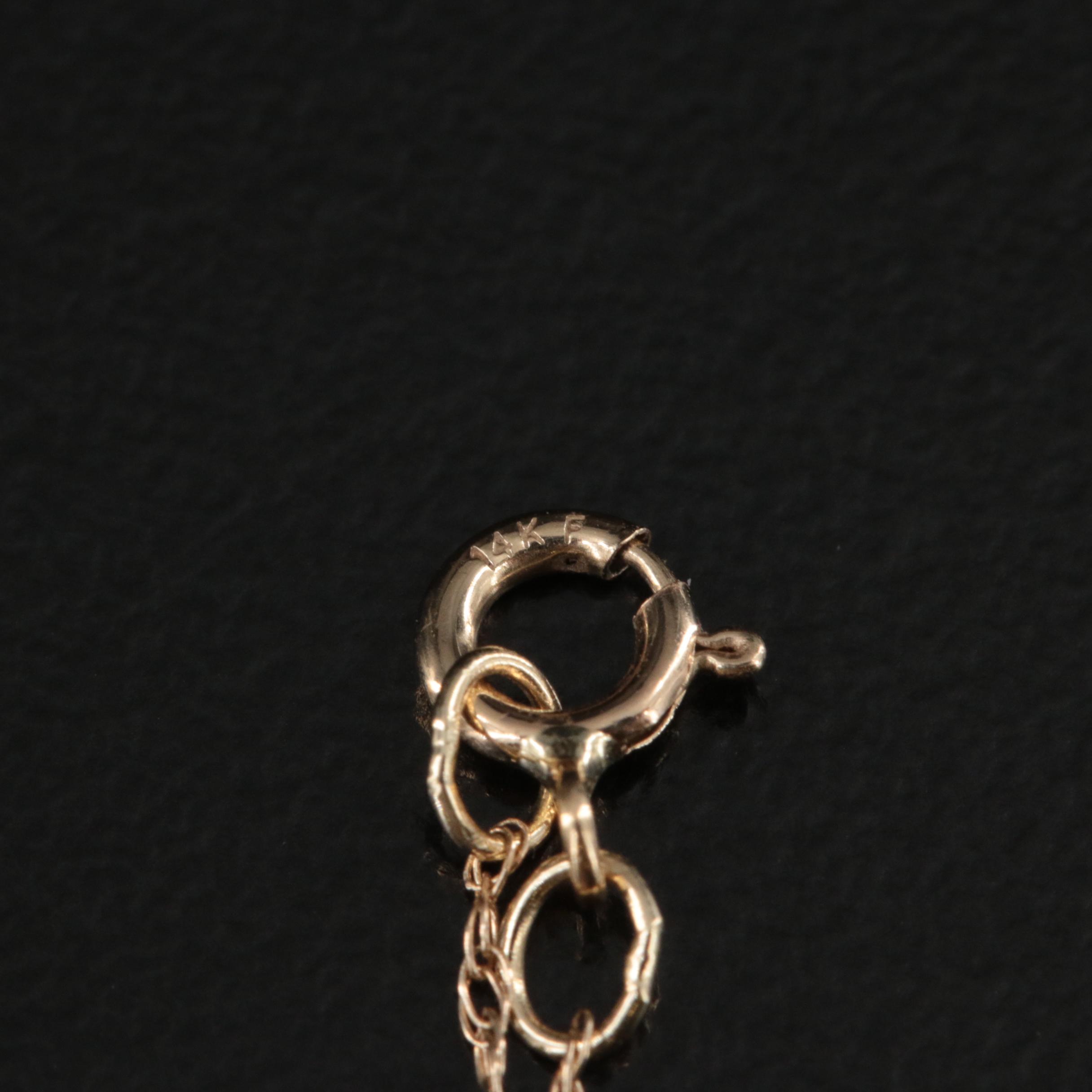 14K Carved Jadeite Budai Pendant Necklace