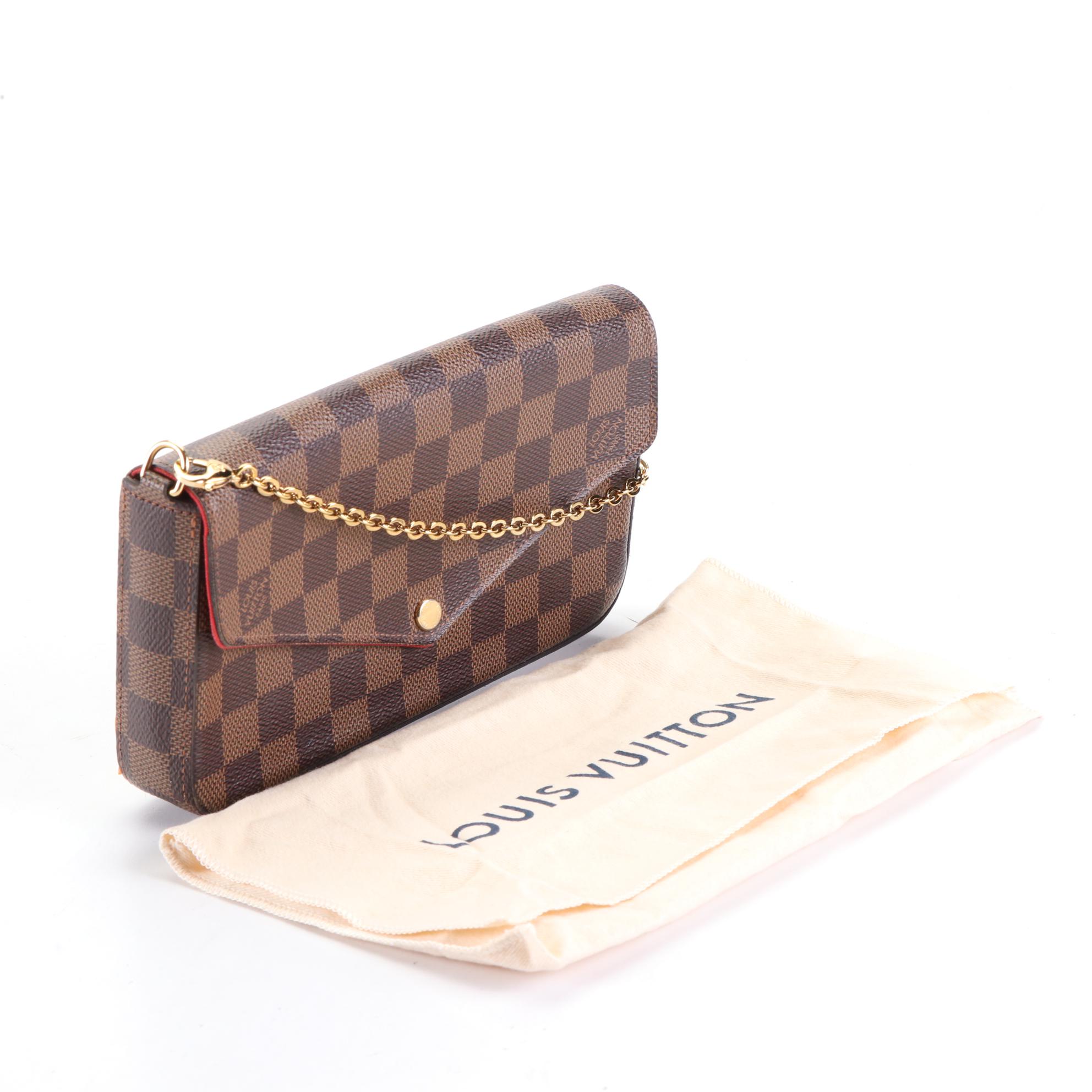 Louis Vuitton Félicie Pochette in Damier Ebene Canvas