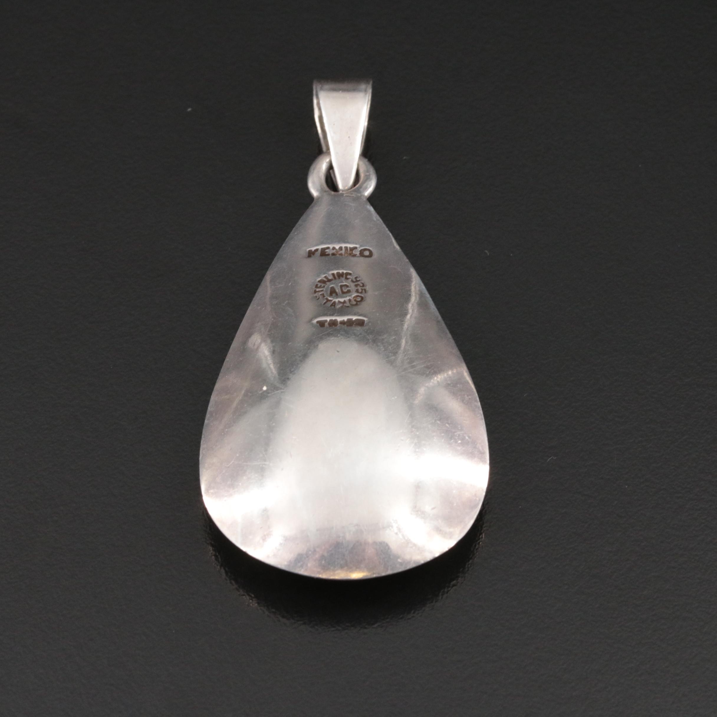 Mexican Sterling Tiger's Eye Pendant