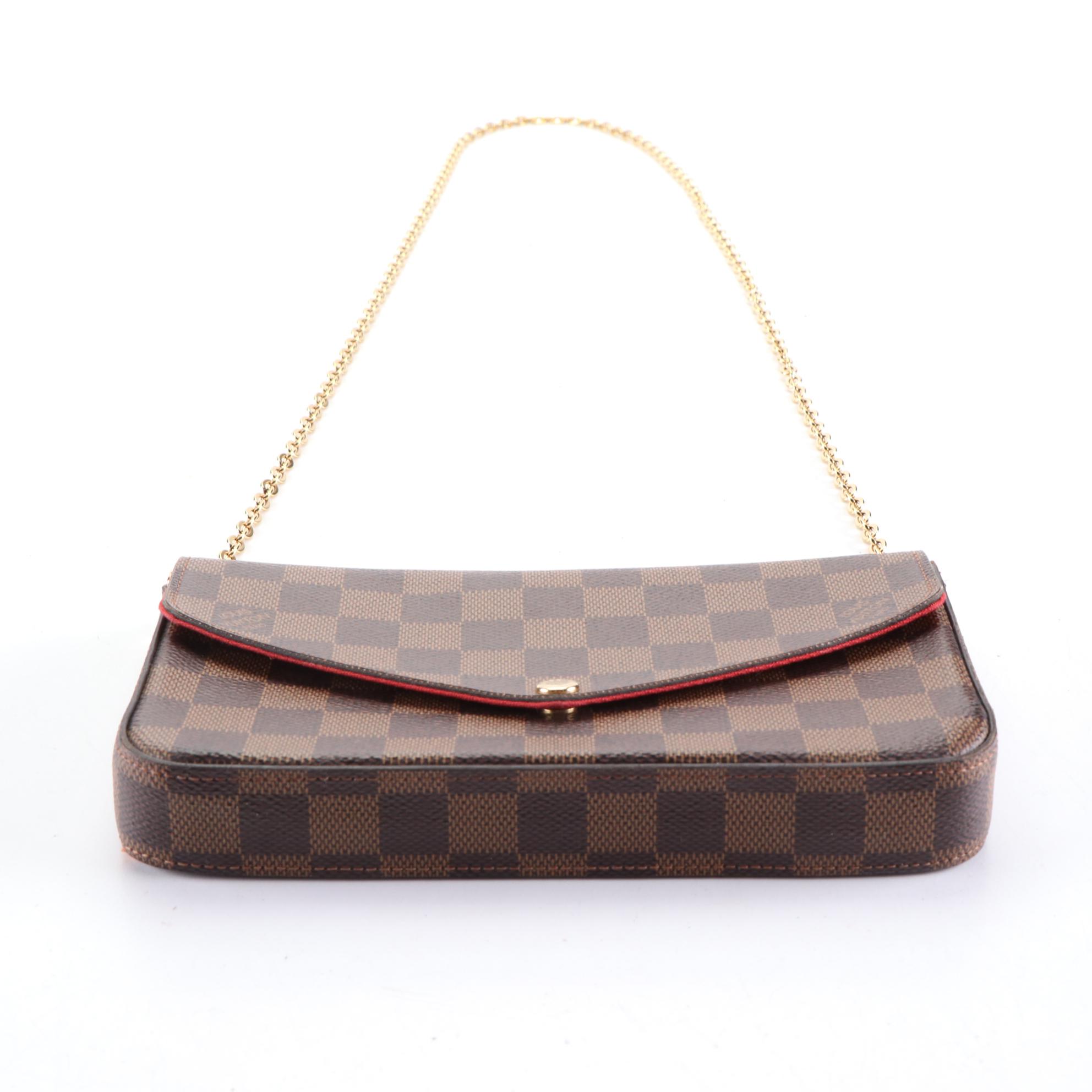 Louis Vuitton Félicie Pochette in Damier Ebene Canvas