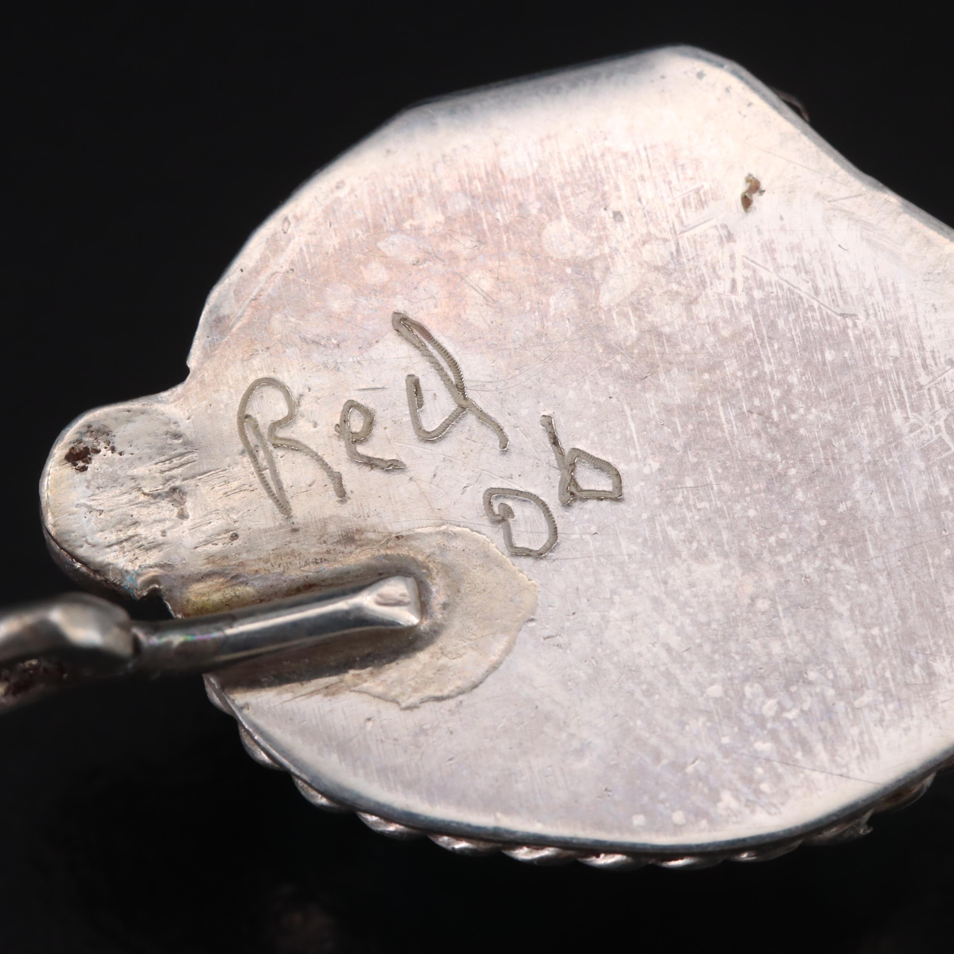 Southwestern Sterling Turquoise, Coral Cross, Bear and Buffalo Fetish Pendants