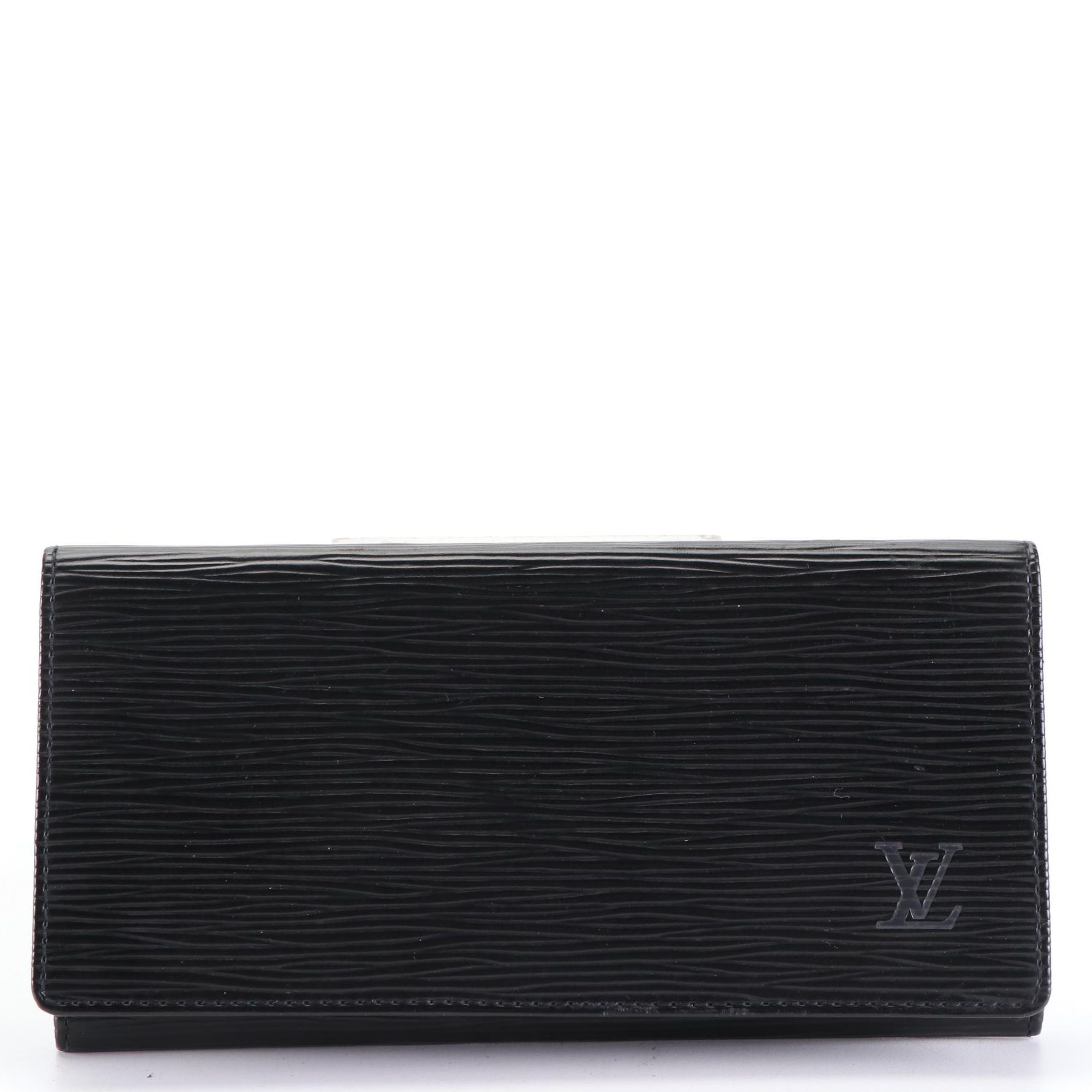Louis Vuitton Flap Wallet in Black Epi Leather