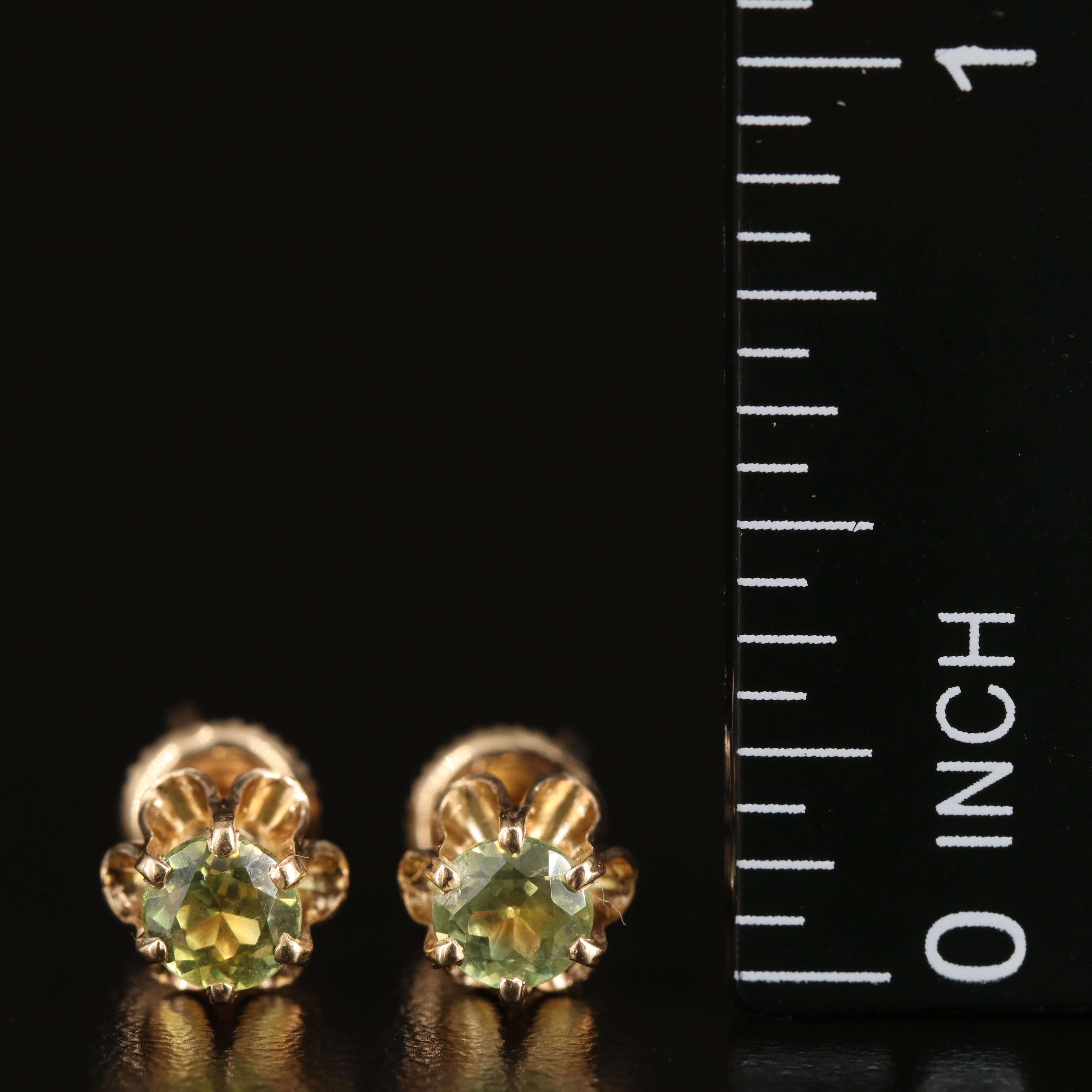 14K Sapphire Buttercup Stud Earrings