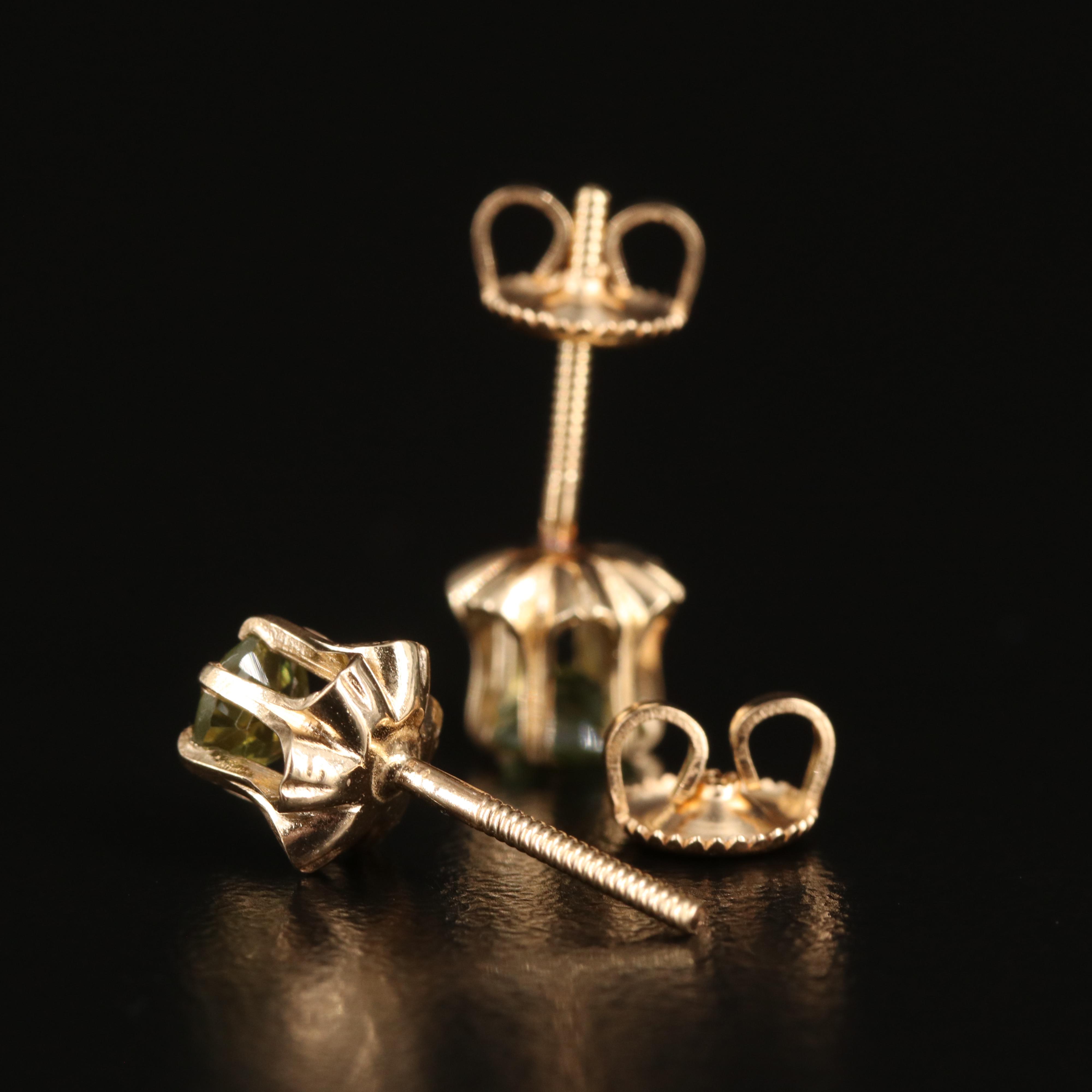 14K Sapphire Buttercup Stud Earrings