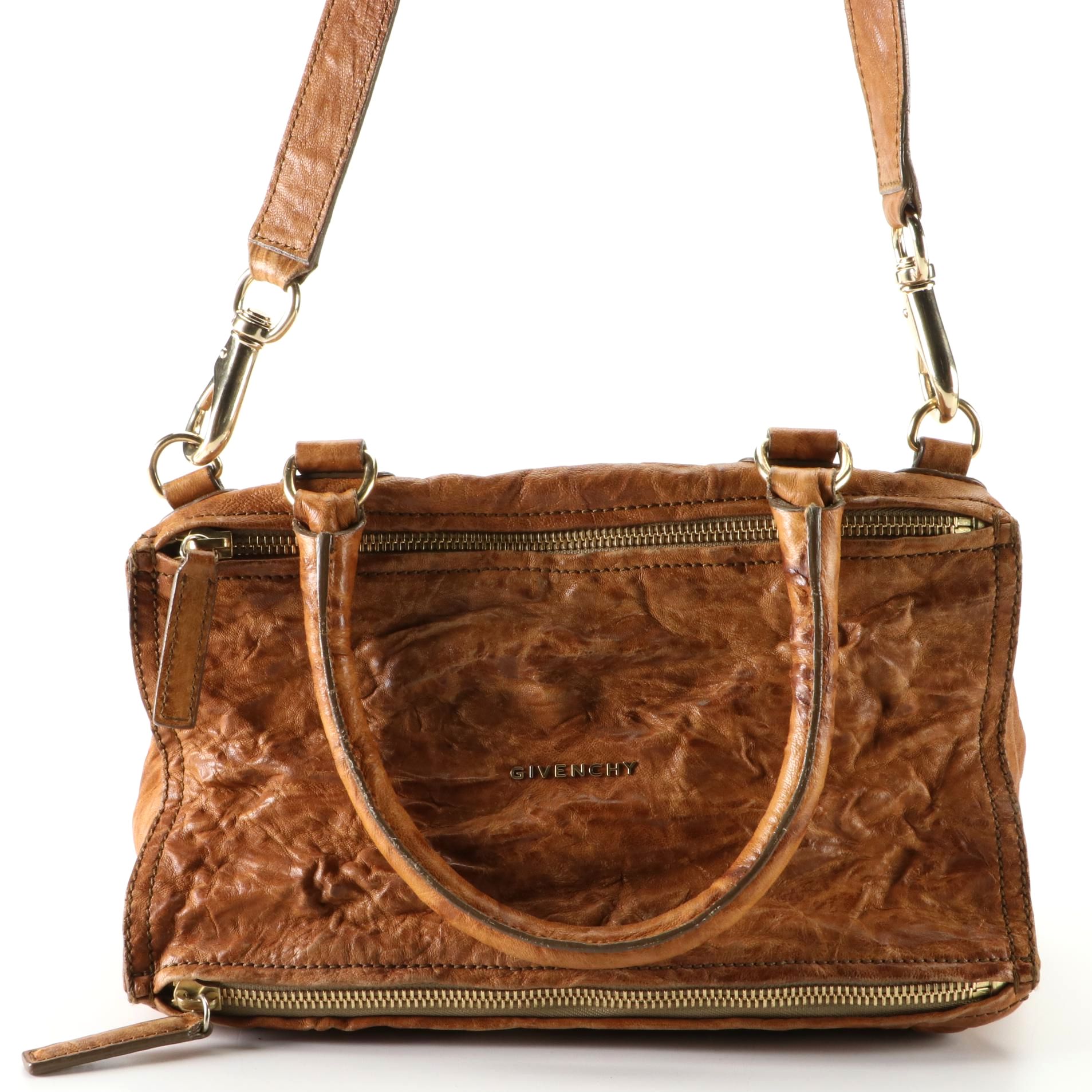 Givenchy Pandora Distressed Leather Shoulder Bag