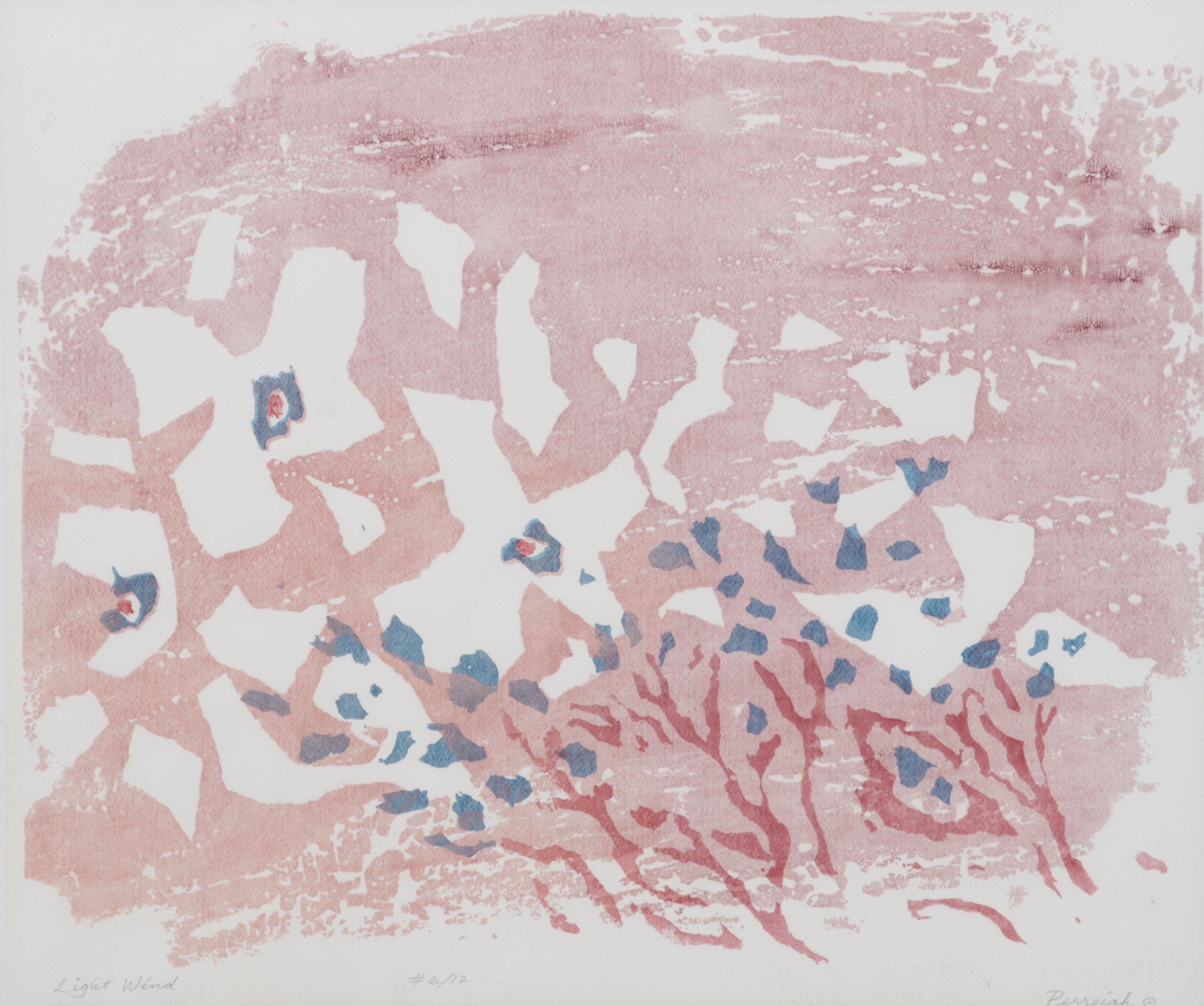 Grace Perreiah Serigraph "Light Wind," Late 20th Century
