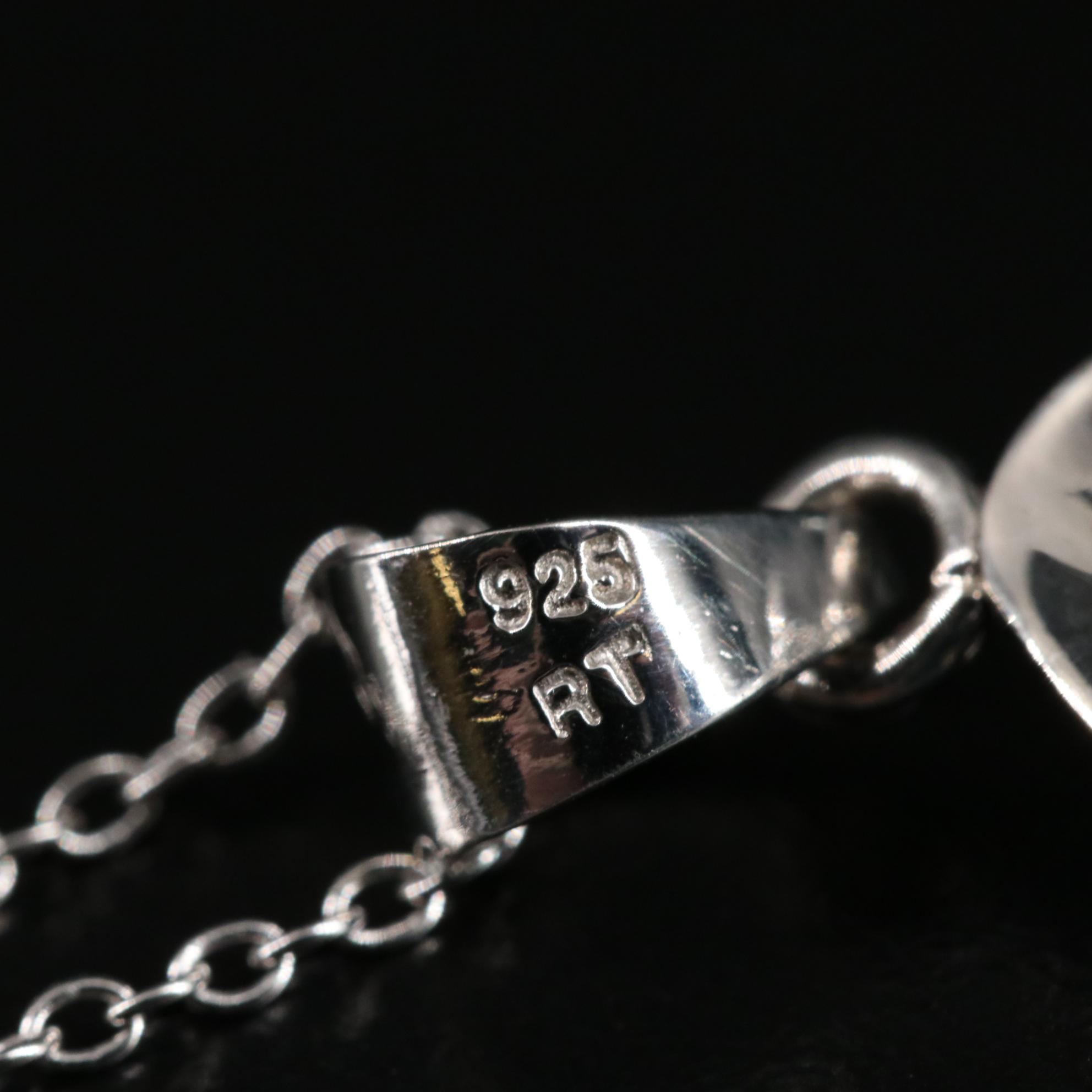 Sterling Moonstone Pendant Necklace