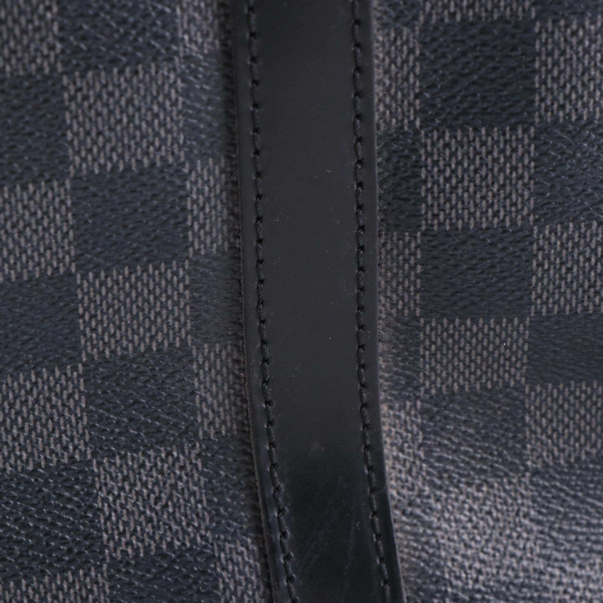 Louis Vuitton Tadao Tote in Damier Graphite Canvas and Black Leather with Strap