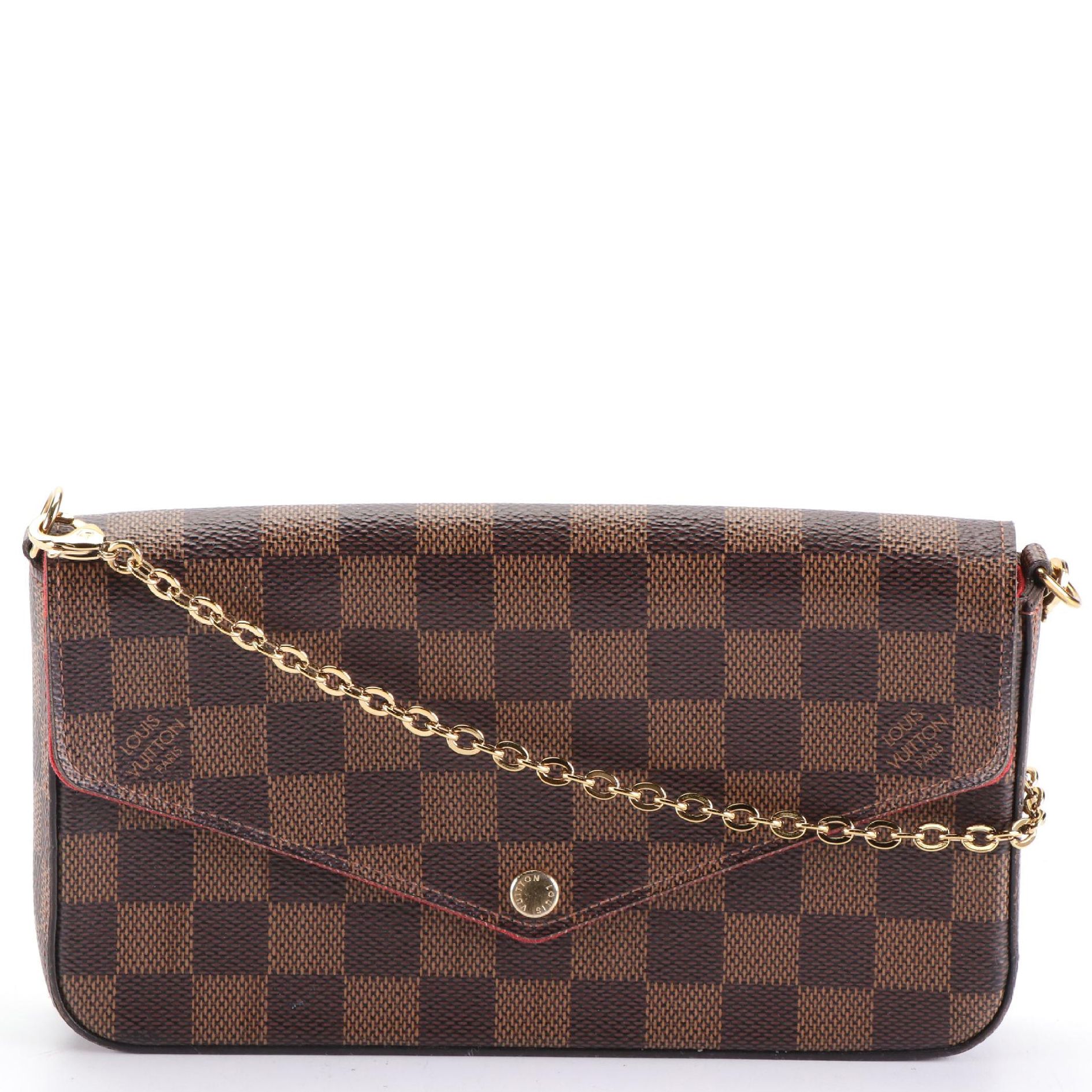 Louis Vuitton Félicie Pochette in Damier Ebene Canvas