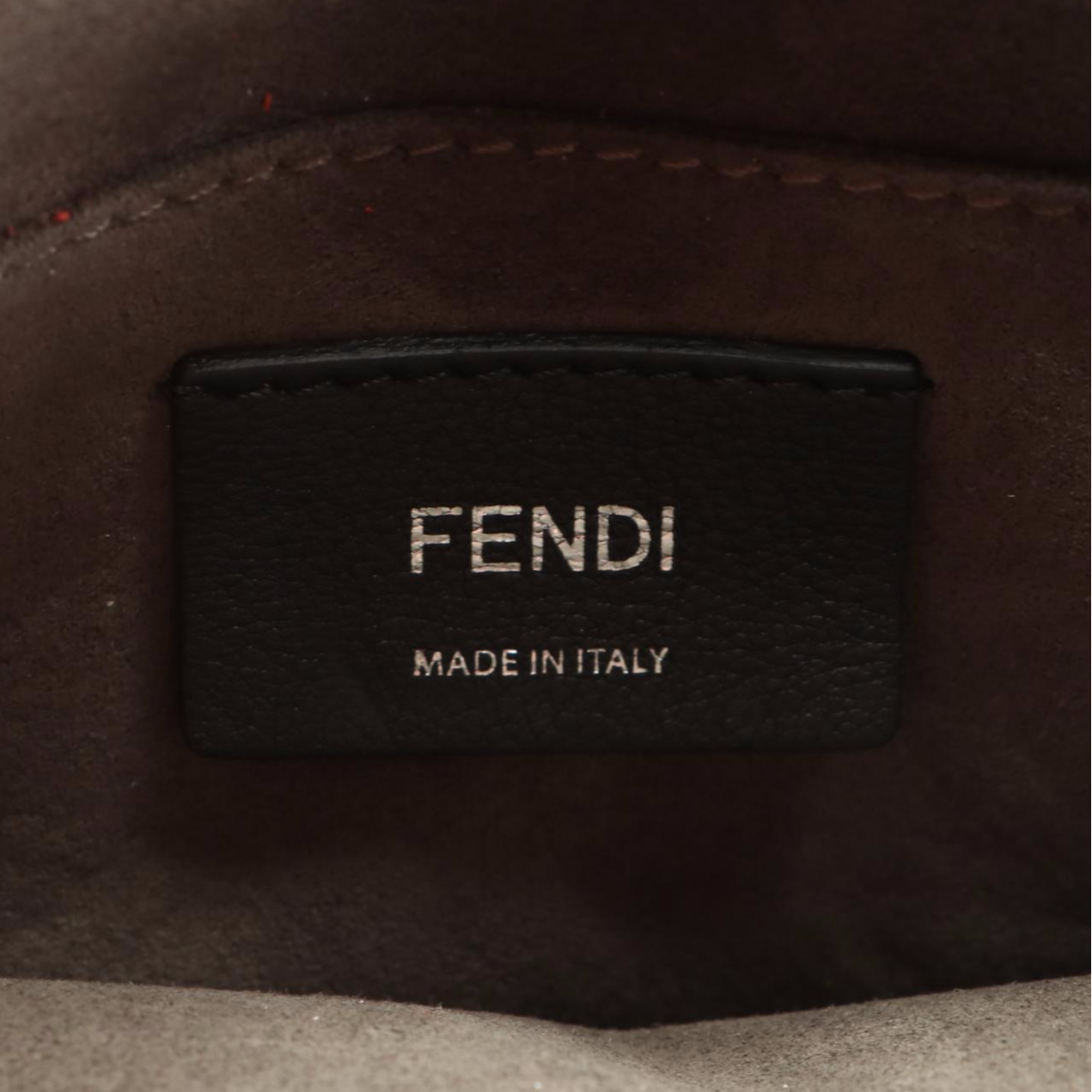 Fendi Kan I Studded Metallic Leather Shoulder Bag